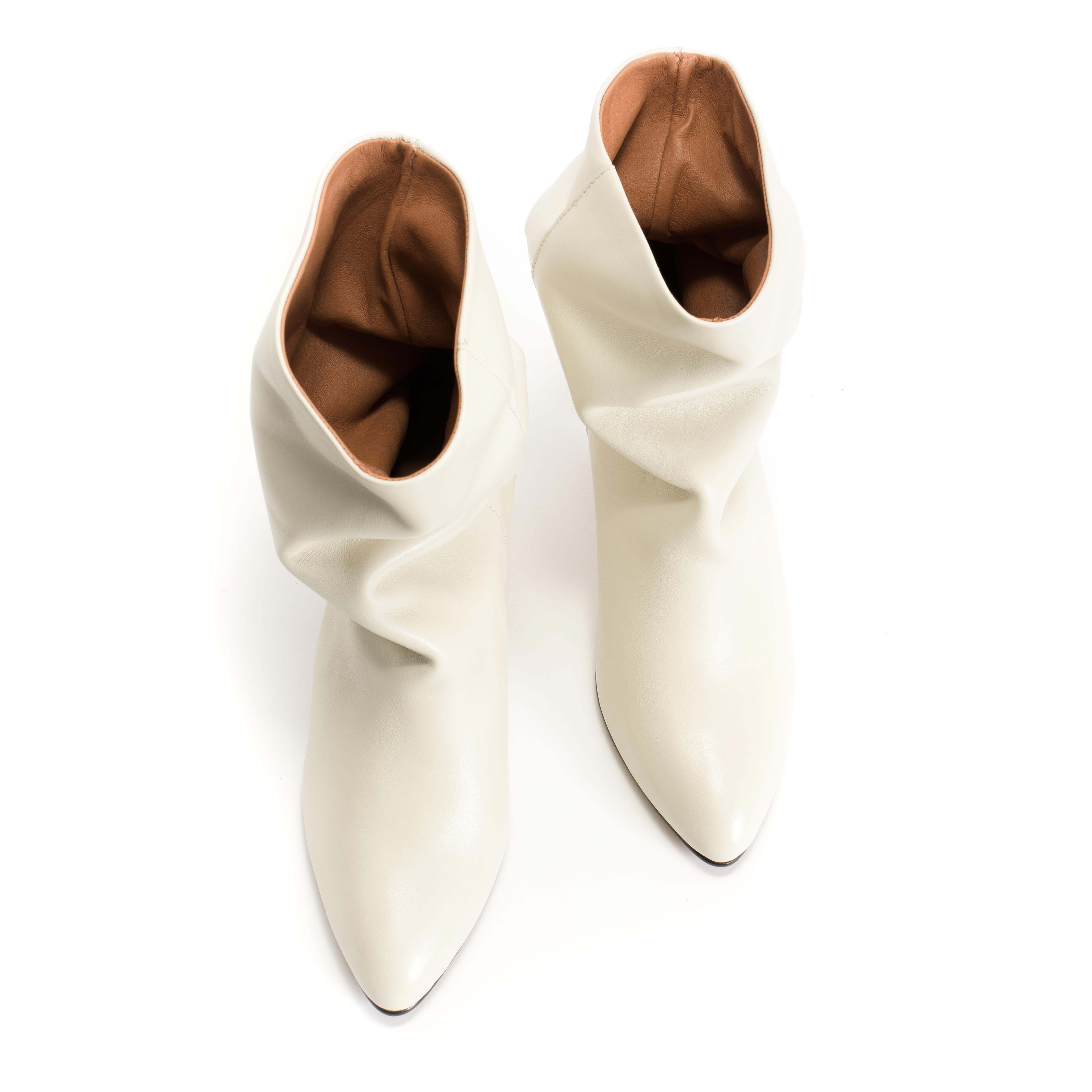 Vully 50 stiletto Soft calf Milk white