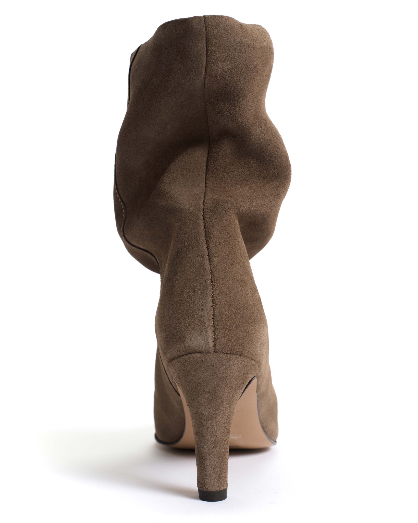 Vully 75 stiletto Calf suede Dark taupe - Anonymous Copenhagen