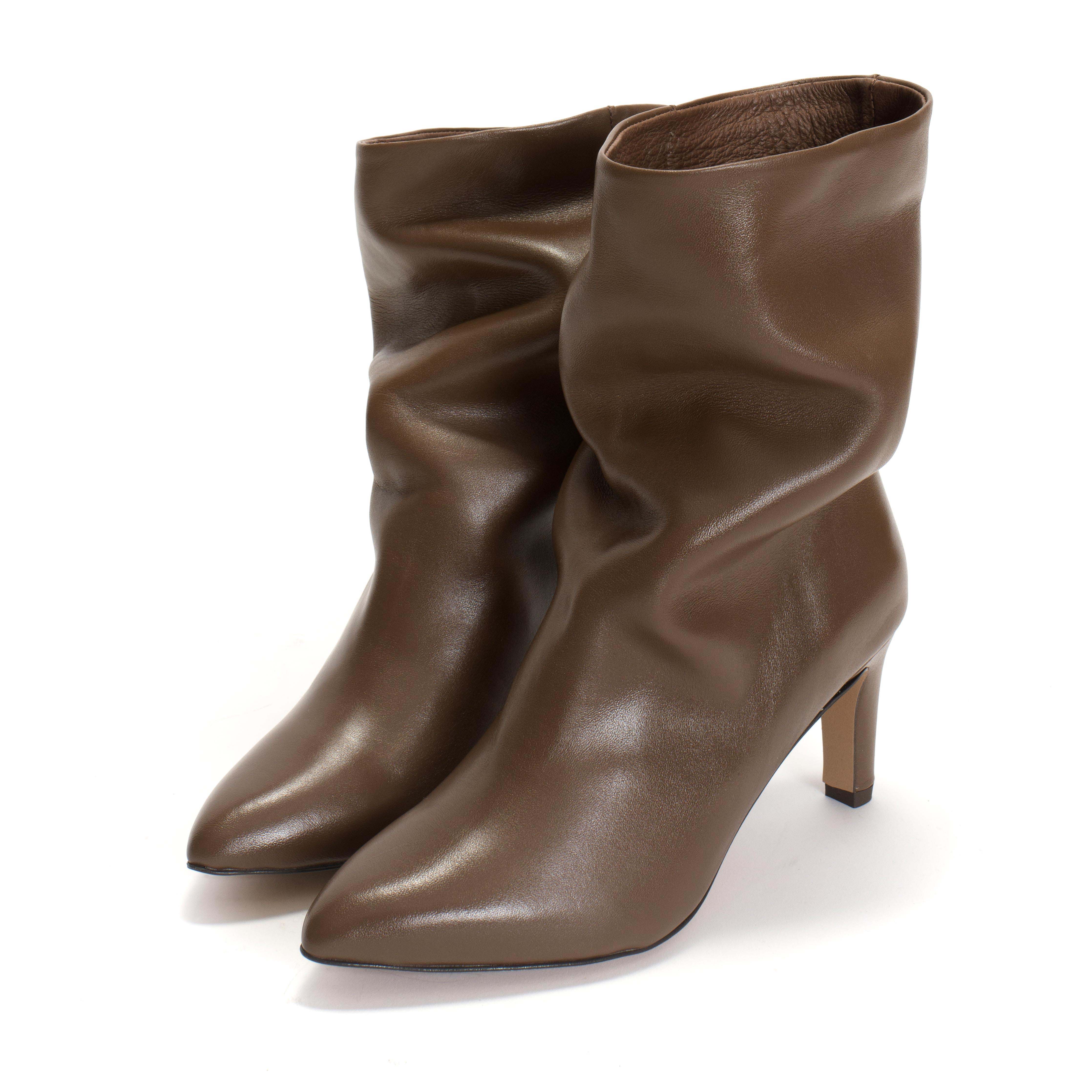 Vully 75 stiletto Soft calf Dark taupe