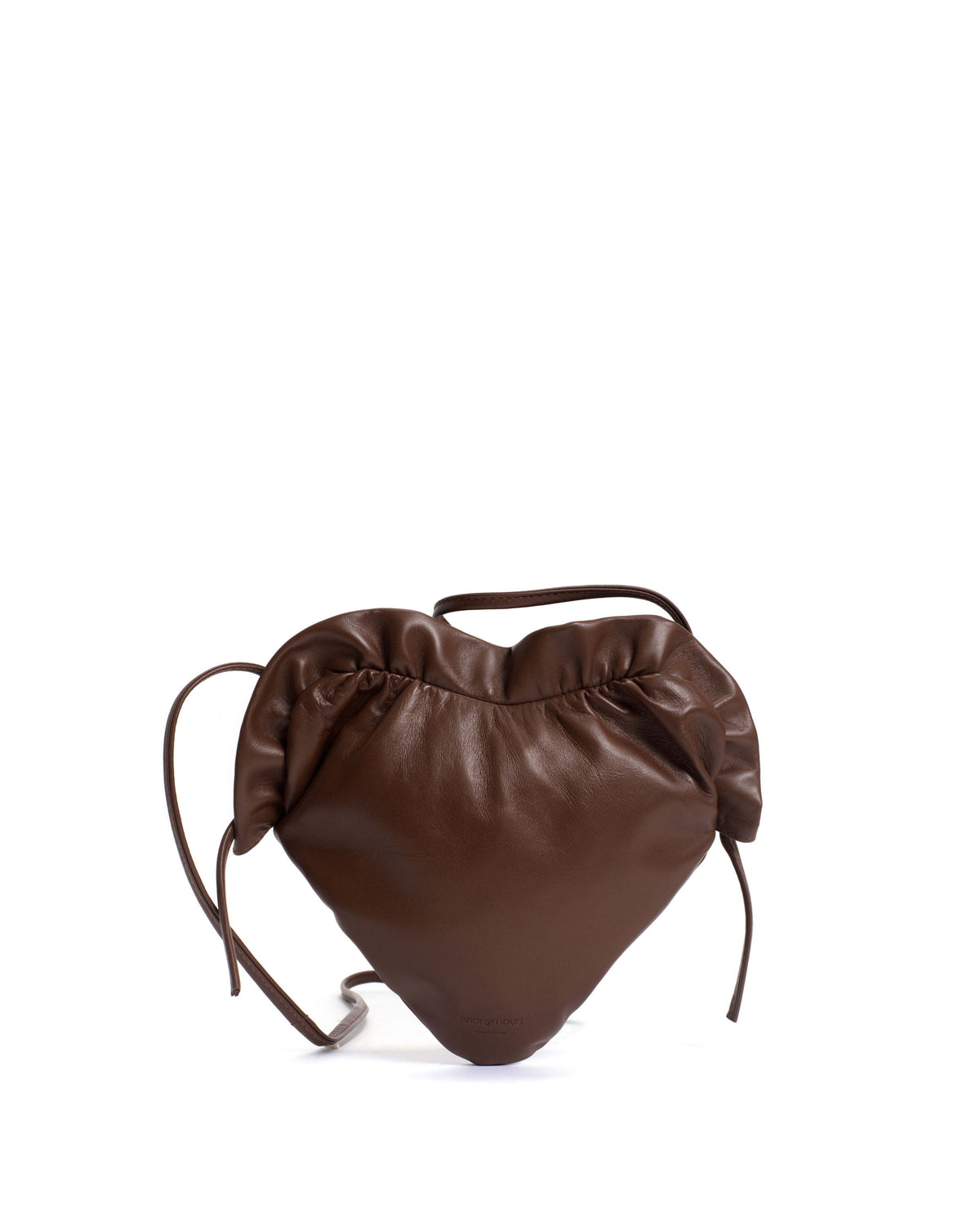 Zally classic heart bag Shiny lamb Chocolate