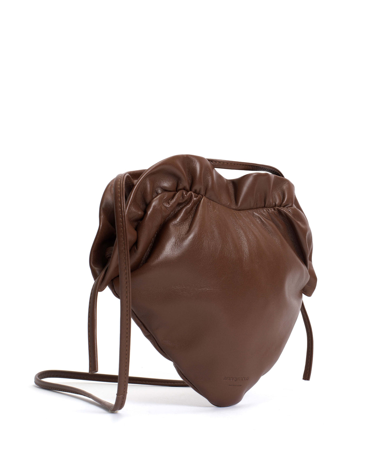 Zally classic heart bag Shiny lamb Chocolate