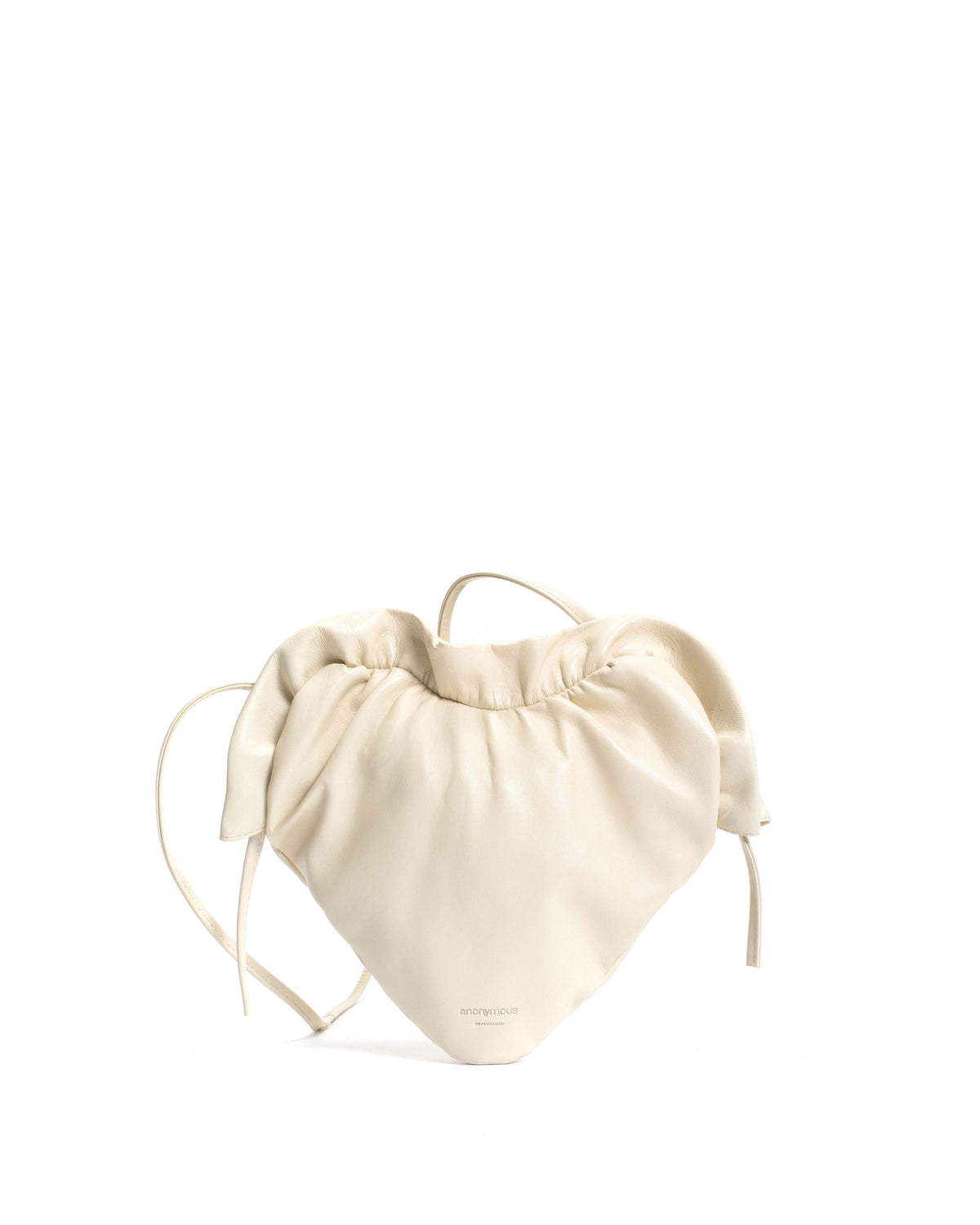 Zally classic heart bag Shiny lamb White sand