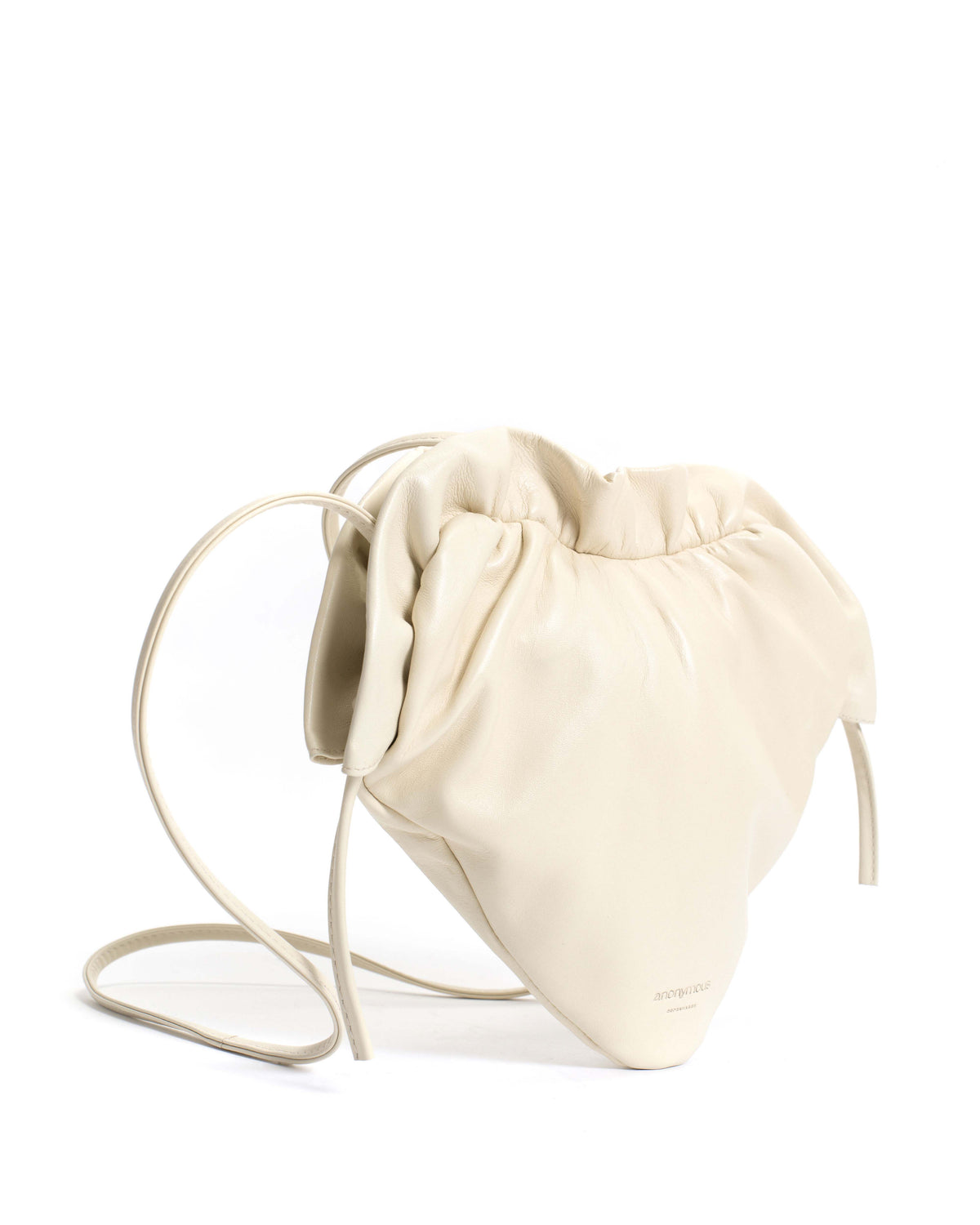 Zally classic heart bag Shiny lamb White sand