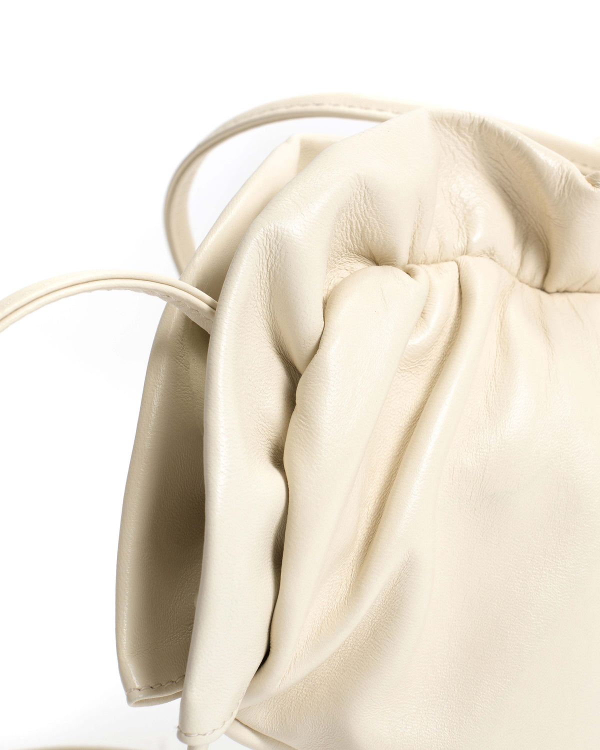 Zally classic heart bag Shiny lamb White sand