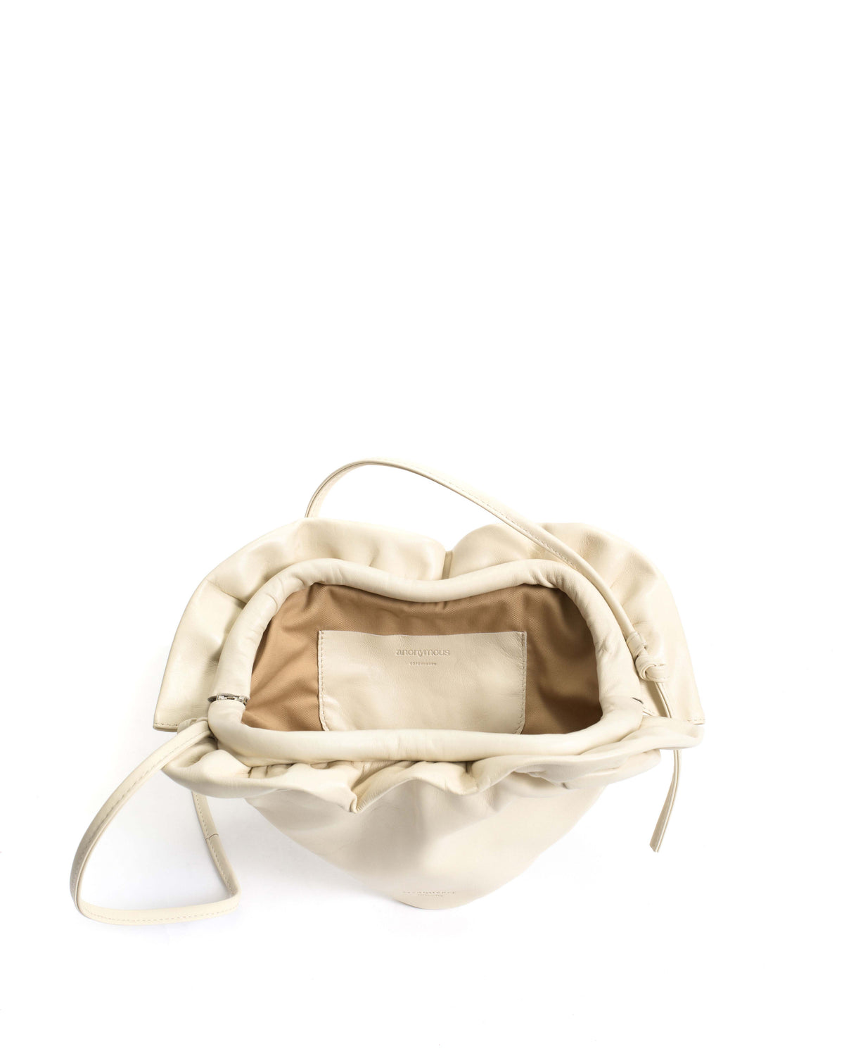 Zally classic heart bag Shiny lamb White sand