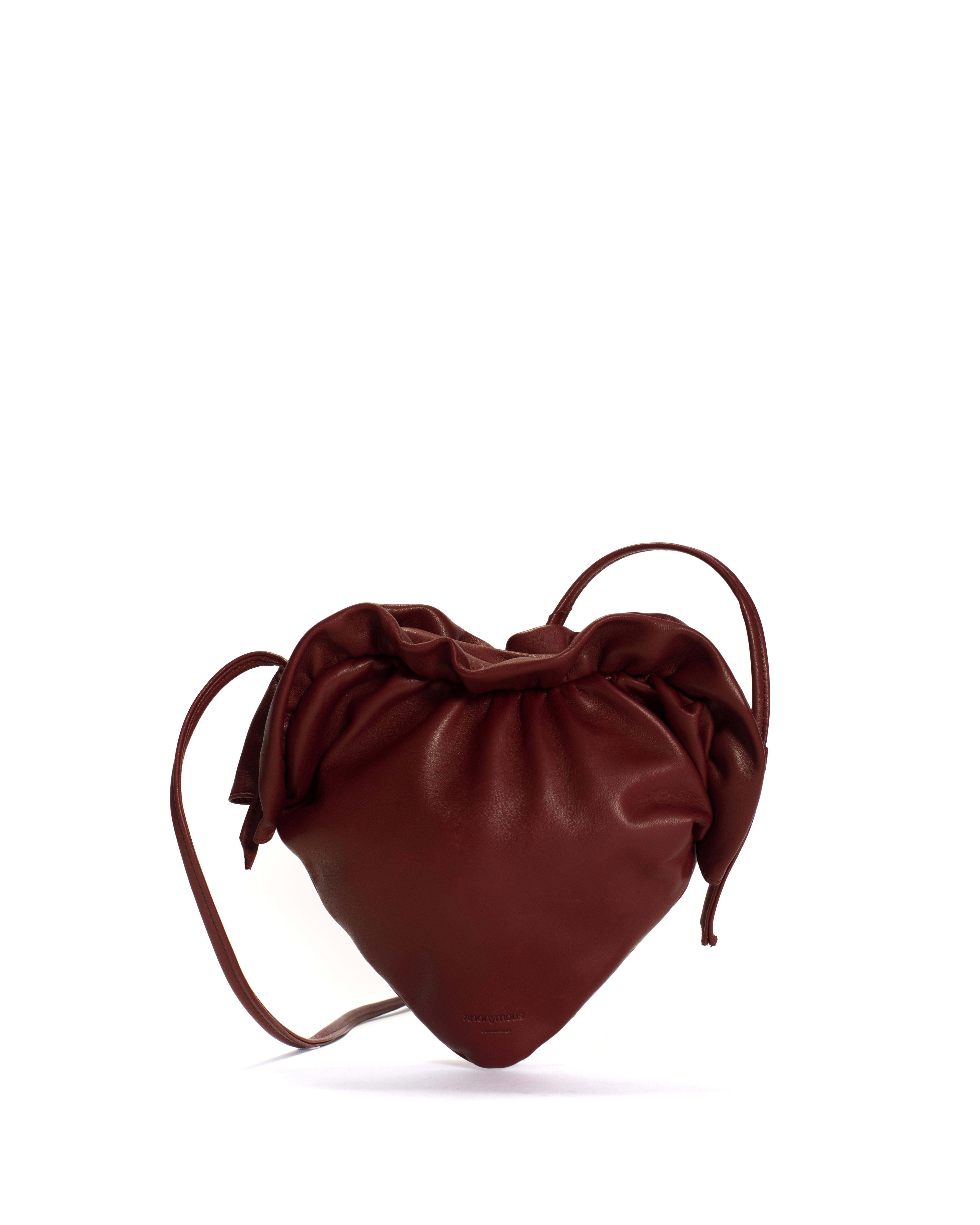 Zally heart bag Silky lamb Pomegranate