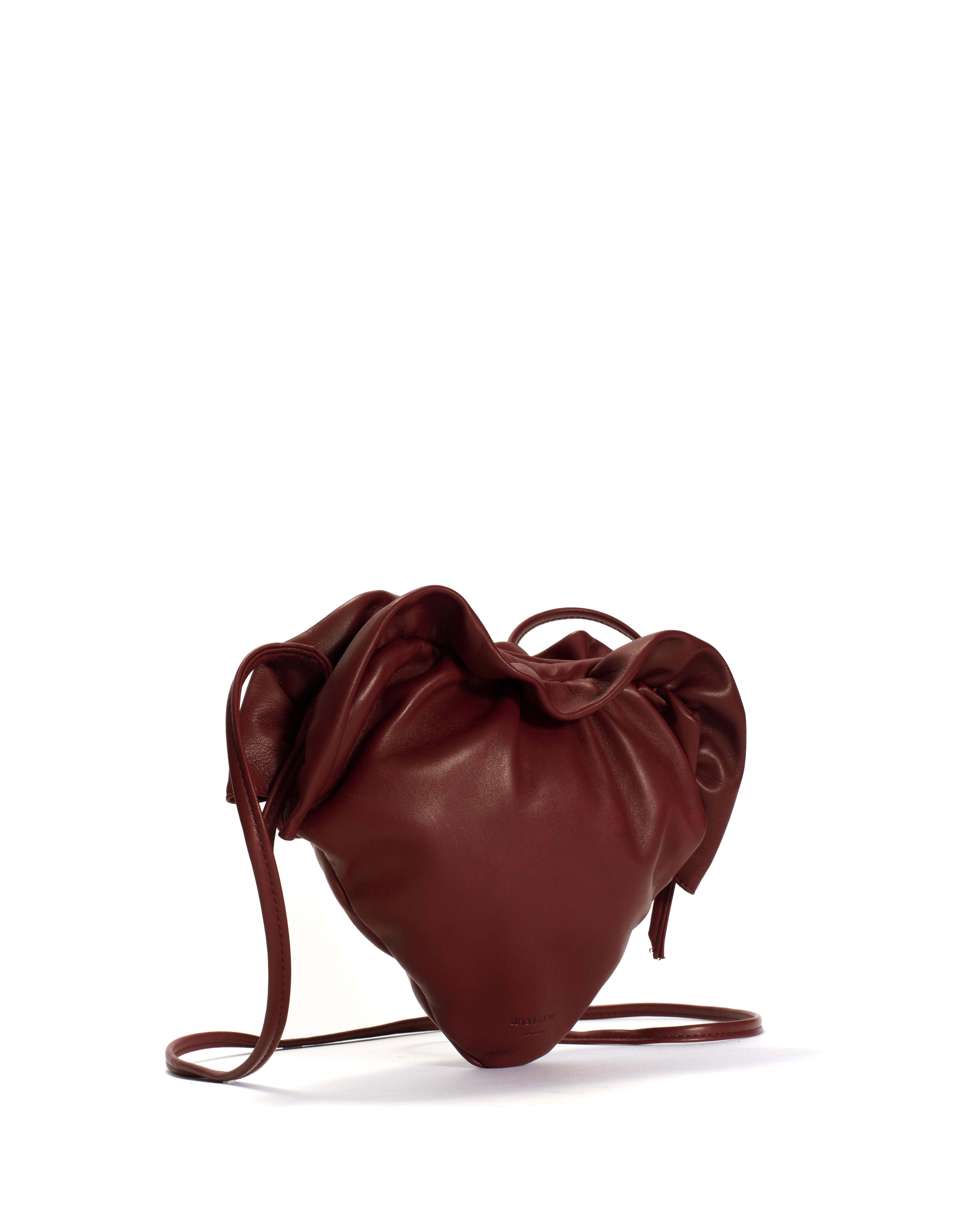Zally heart bag Silky lamb Pomegranate