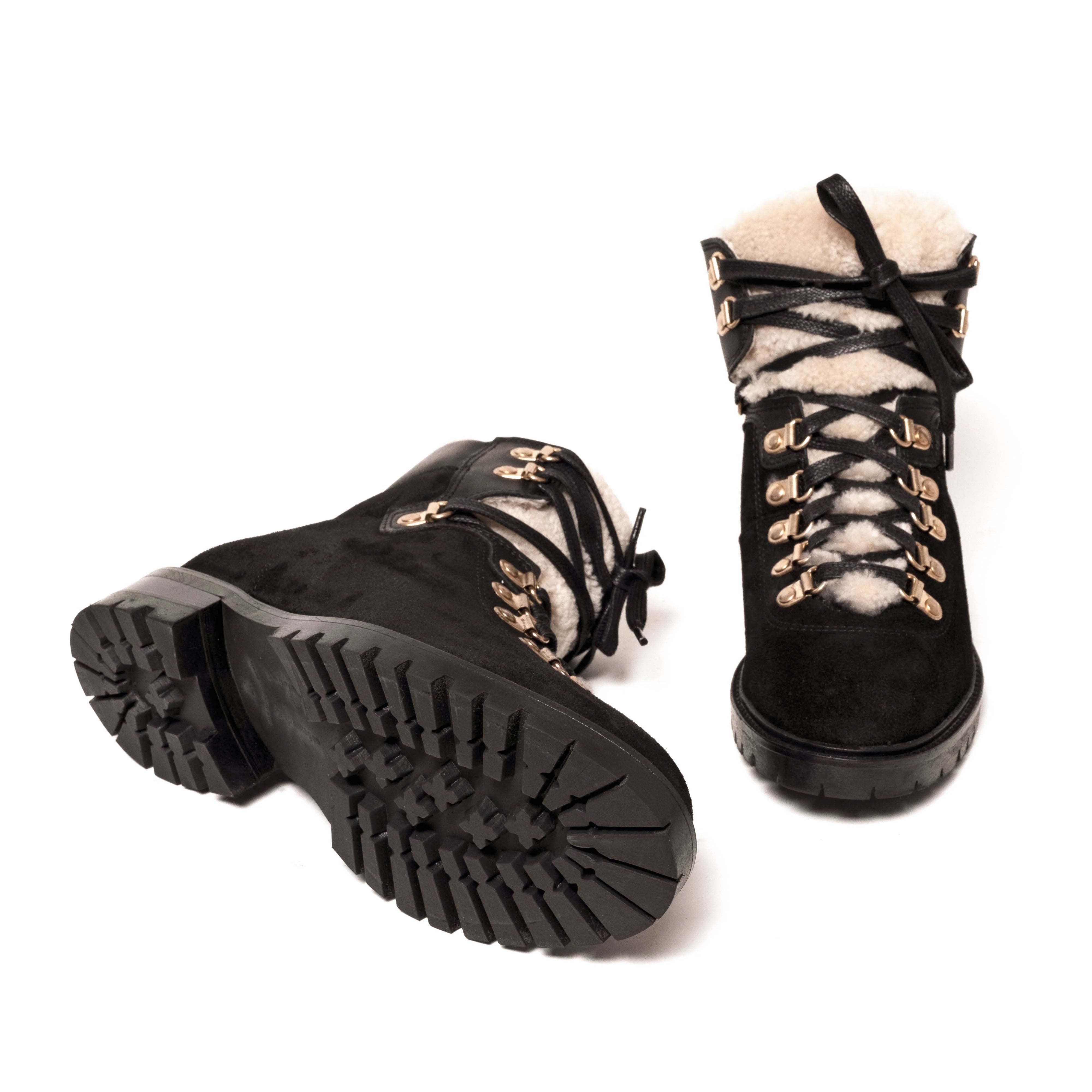 Teddi Calf suede Black