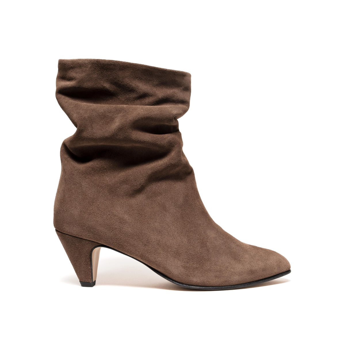 Vully 50 stiletto Calf suede Dark taupe