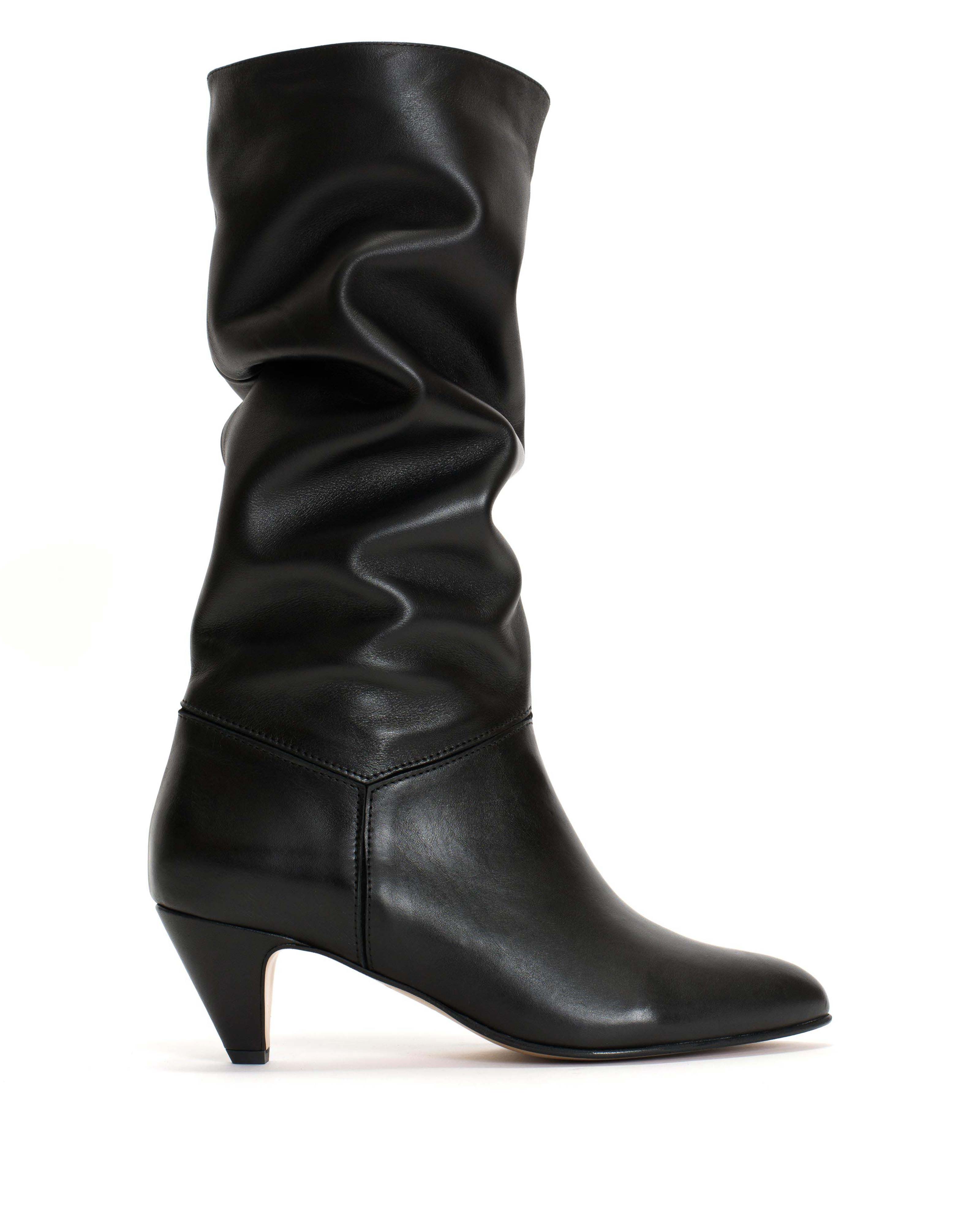 Jasmina 50 stiletto Soft calf & suede leather Black