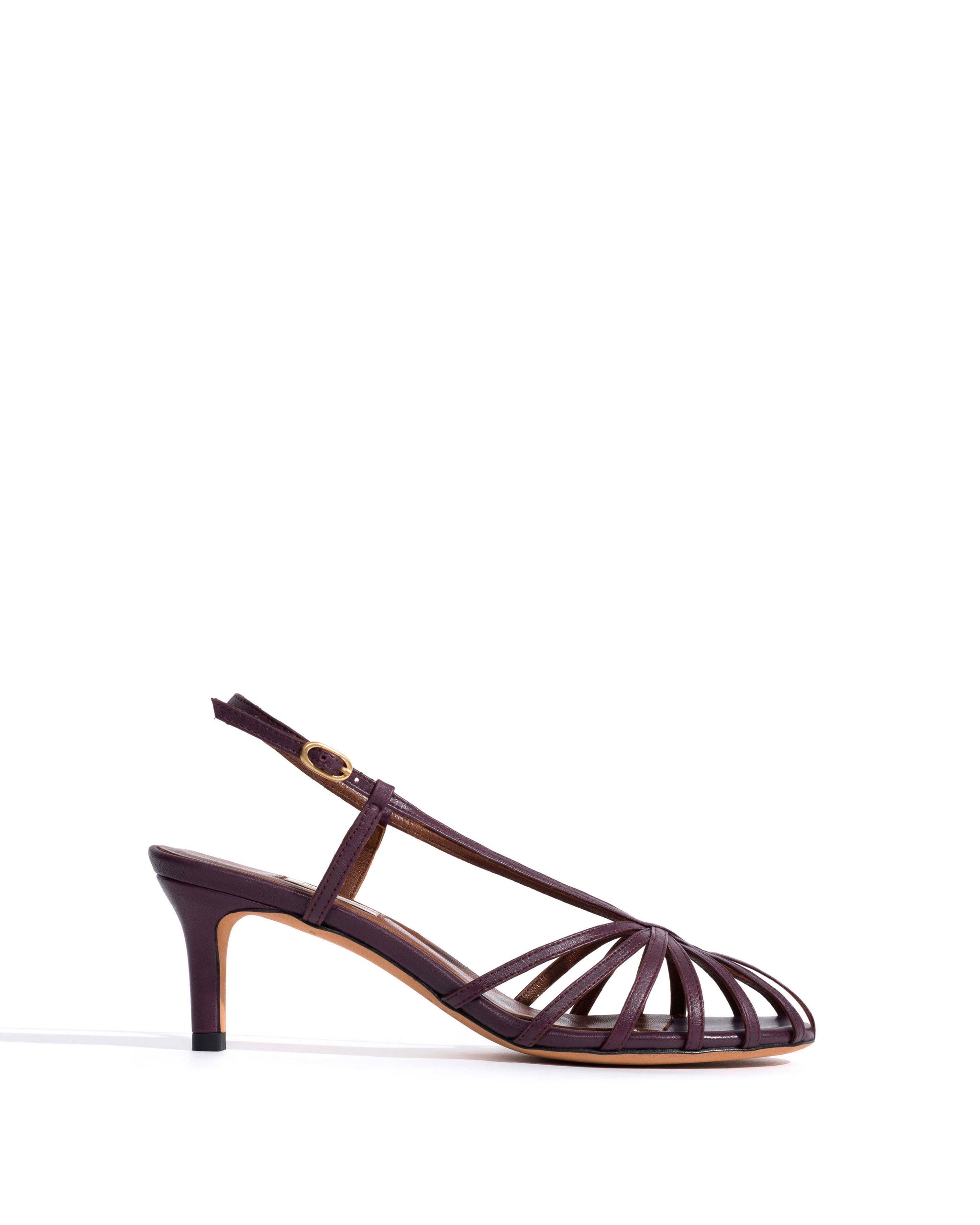 Candace 55 Shiny lamb Fig purple - Anonymous Copenhagen Heels