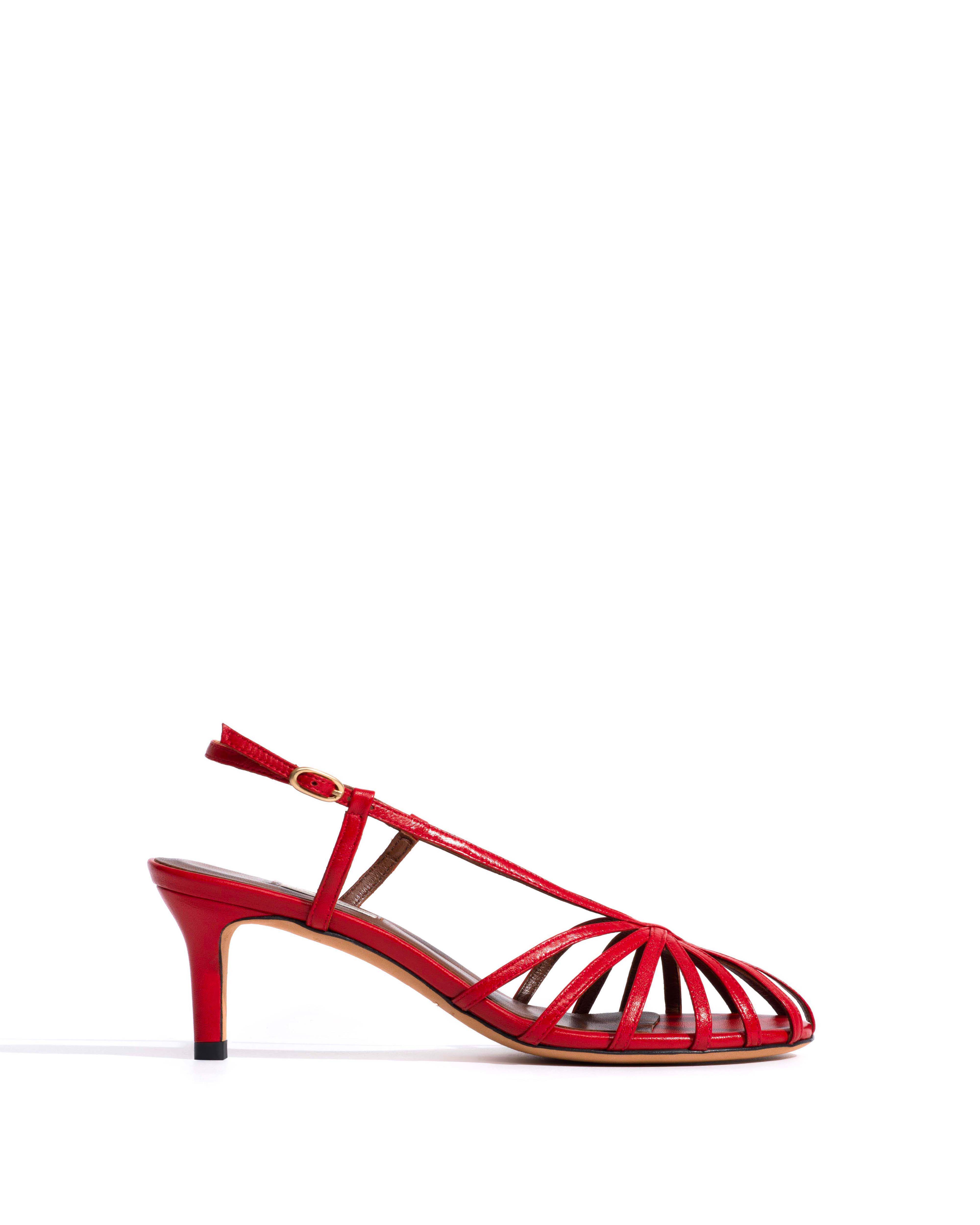 Candace 55 Shiny lamb Ruby red