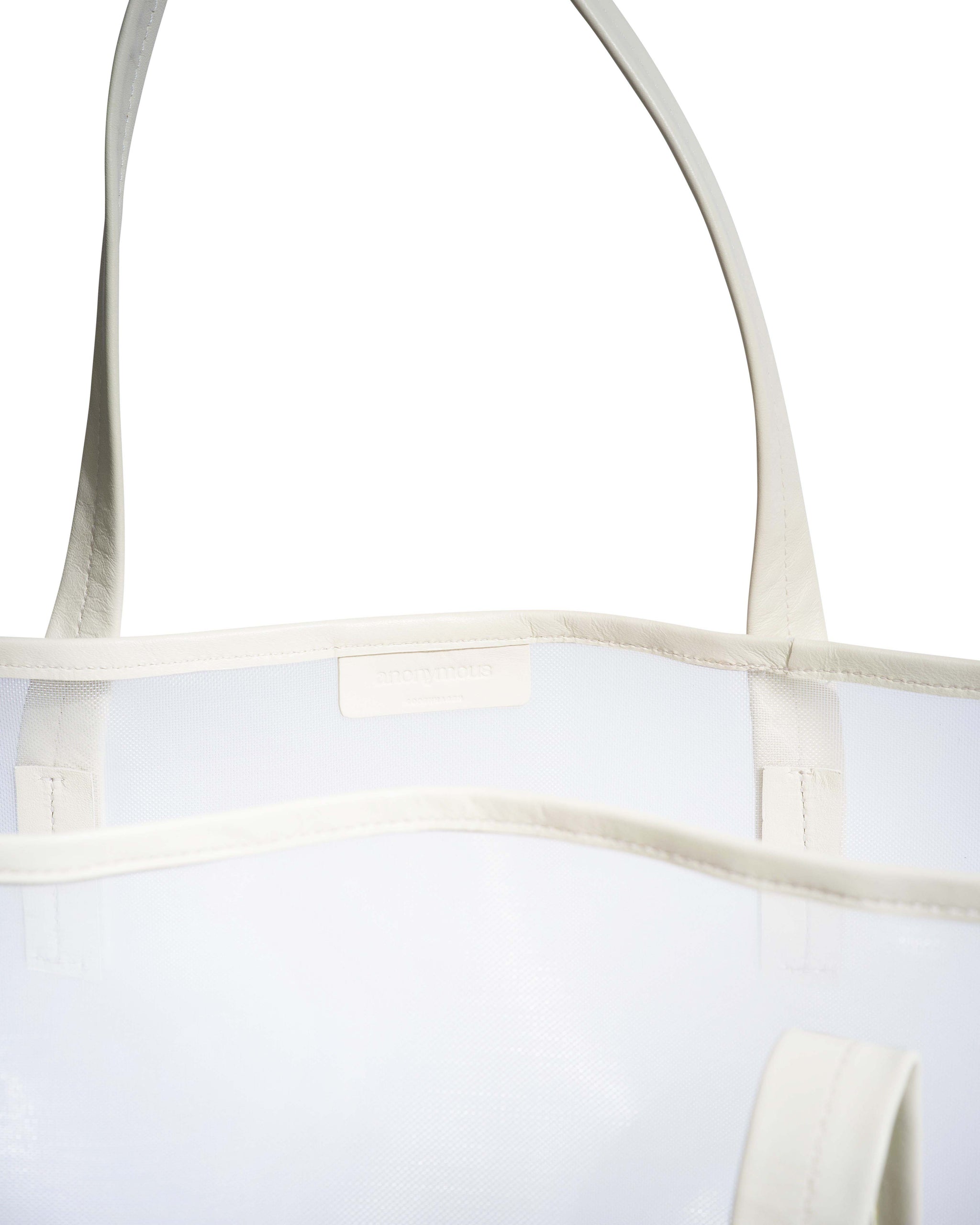 Ruba shopper mesh Shiny lamb & mesh White sand - Anonymous Copenhagen Bags