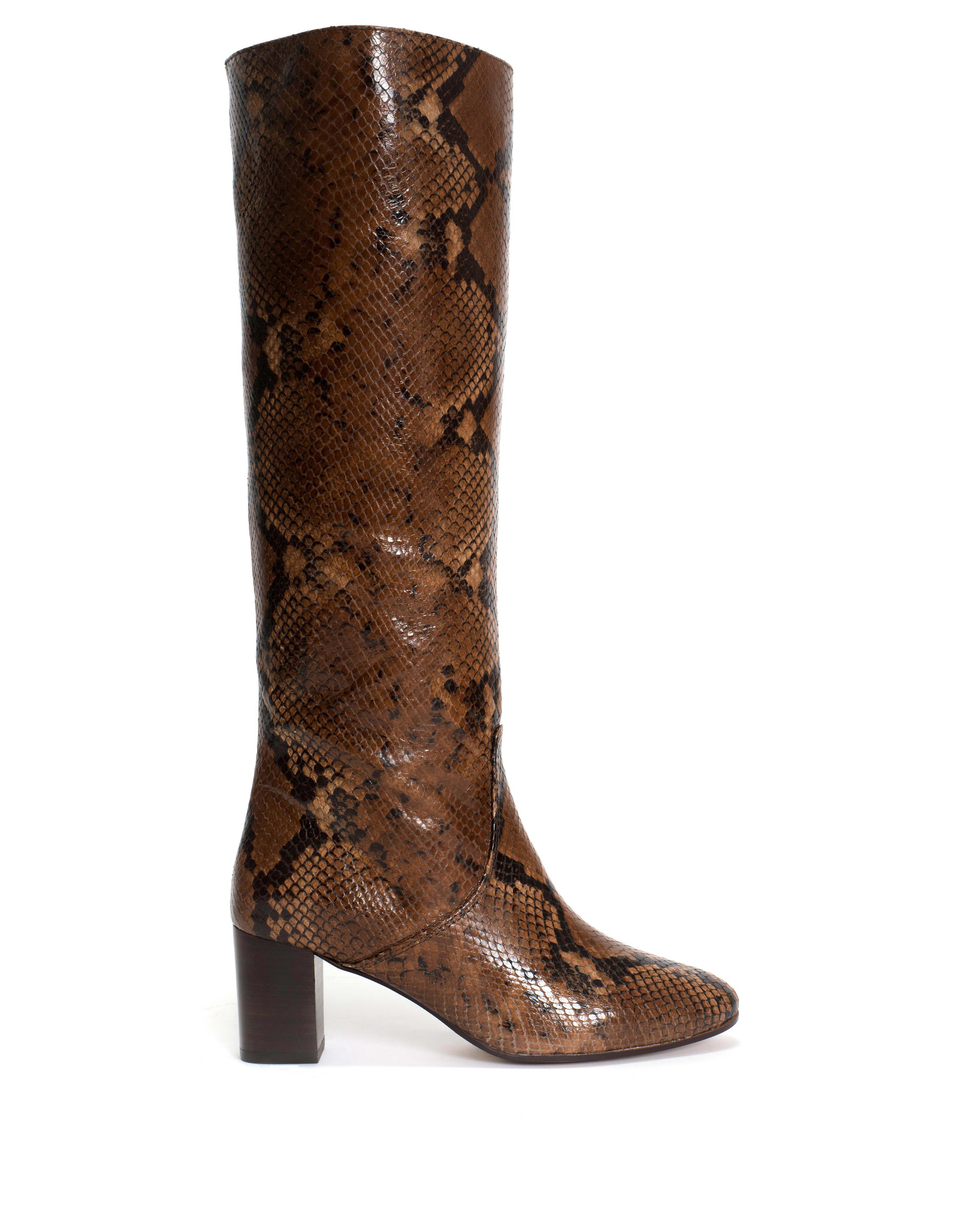 Henriette Snake calf Hazelnut
