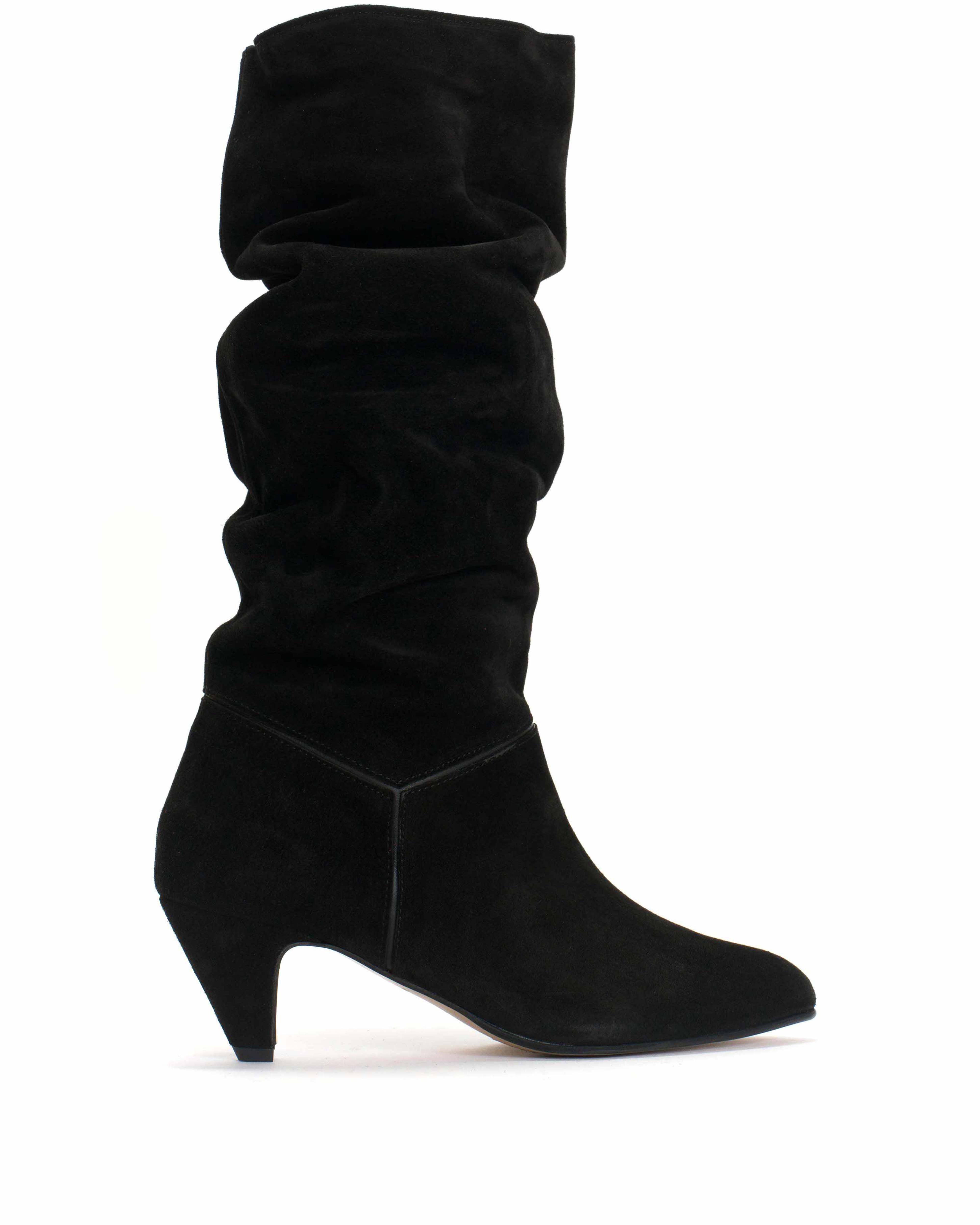 Jasmina 50 stiletto Calf suede & sleek leather Black