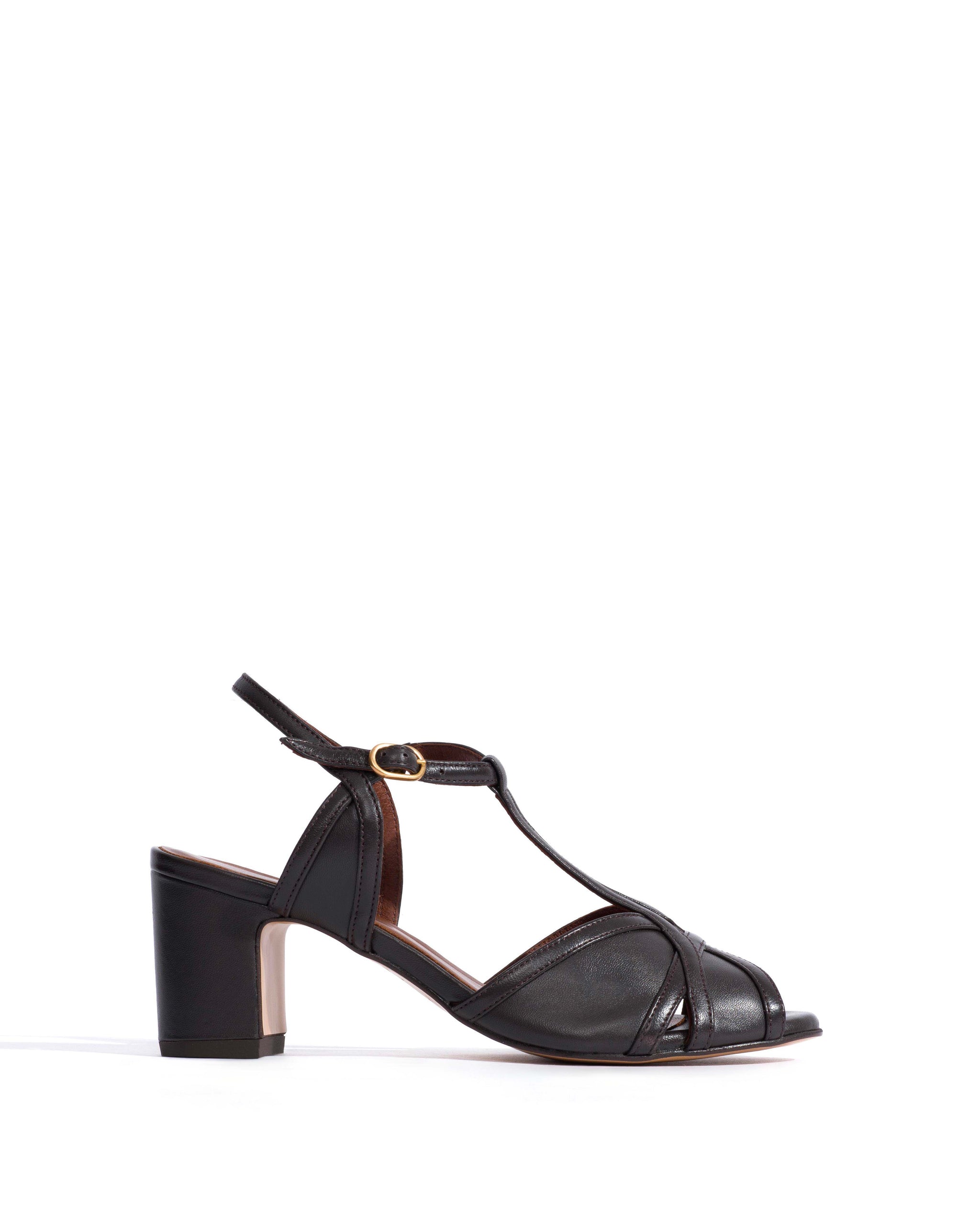 Therese 55 Shiny lamb Espresso brown - Anonymous Copenhagen Heels