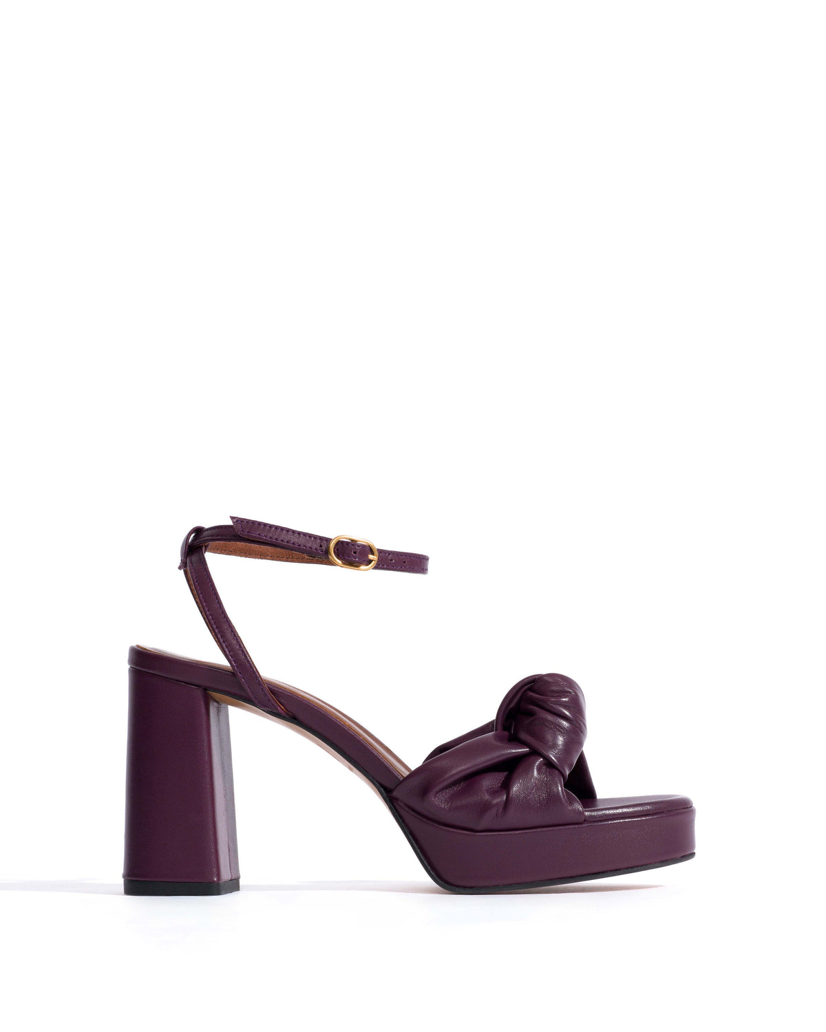Aliza 85 platform Shiny lamb Fig purple