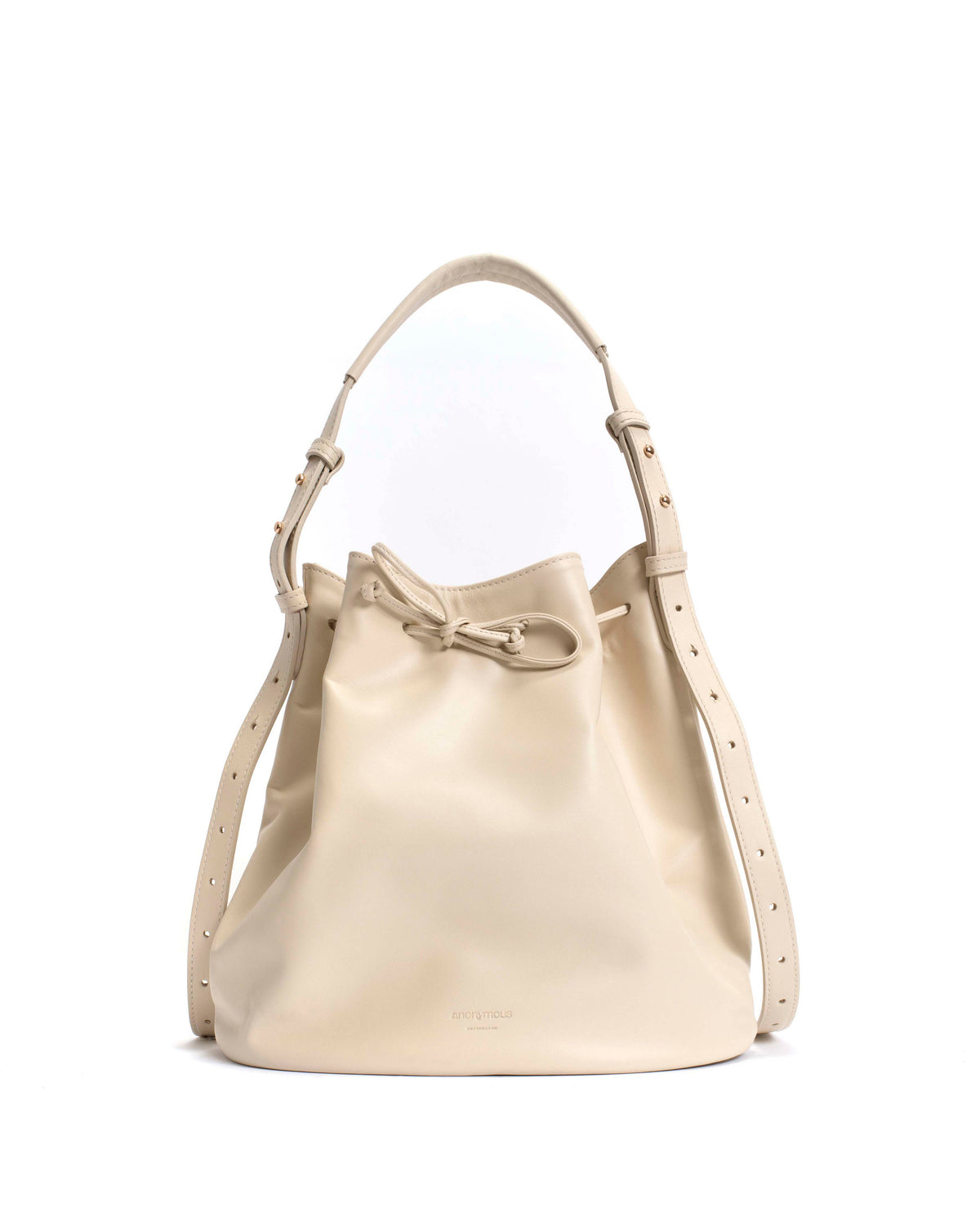 Kacey grand bucket bag Soft calf White sand