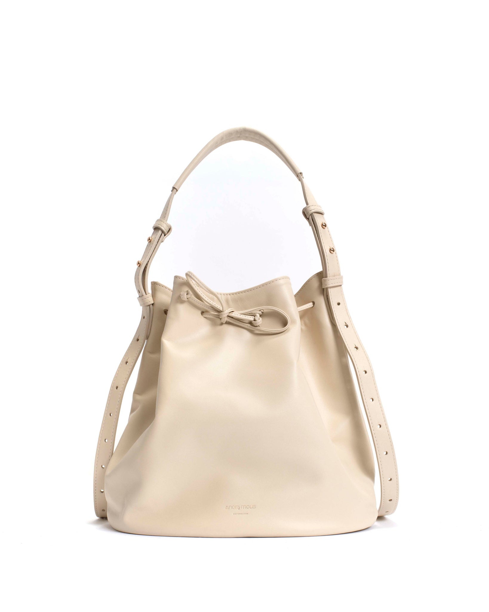 Kacey grand bucket bag Soft calf White sand - Anonymous Copenhagen