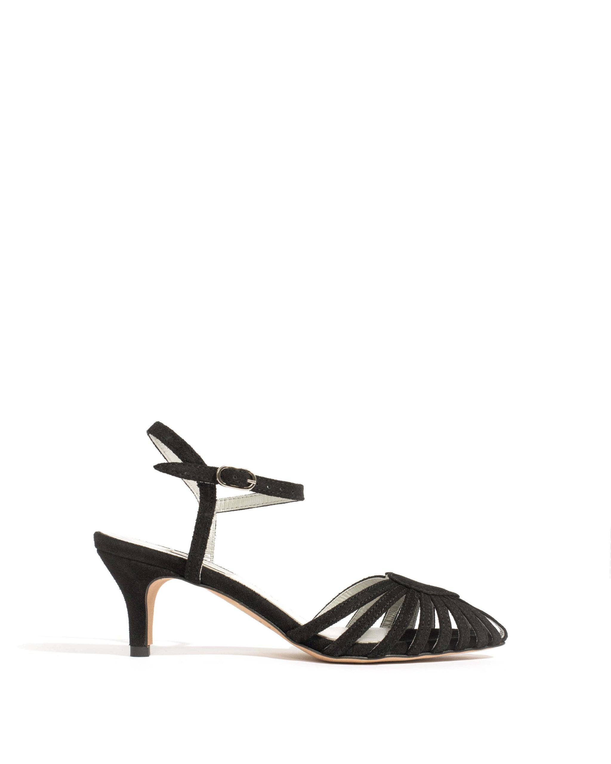 Keesha 55 Calf suede & lining Black & silver - Anonymous Copenhagen Heels