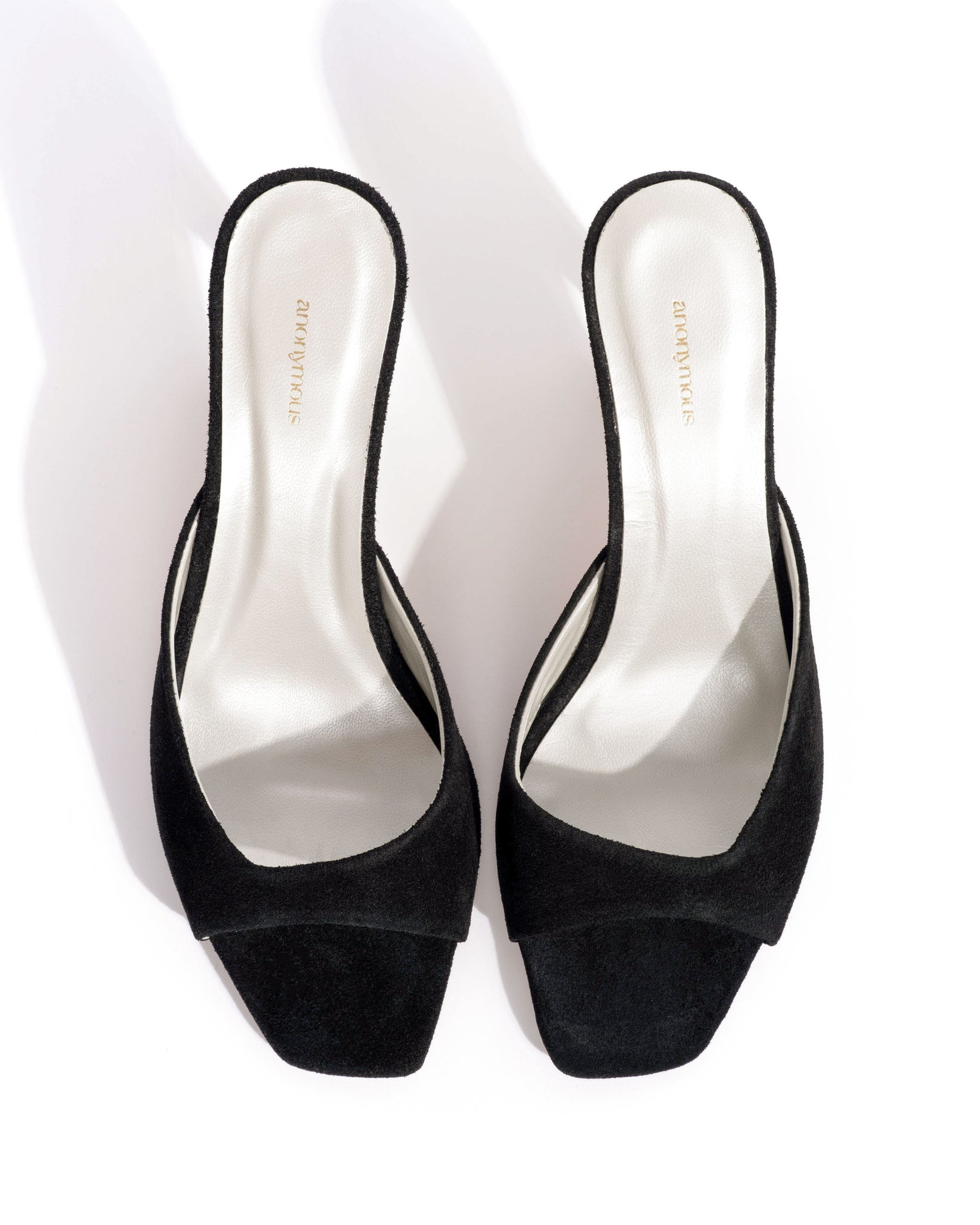 Mazy 75 Calf suede & lining Black & silver - Anonymous Copenhagen Heels