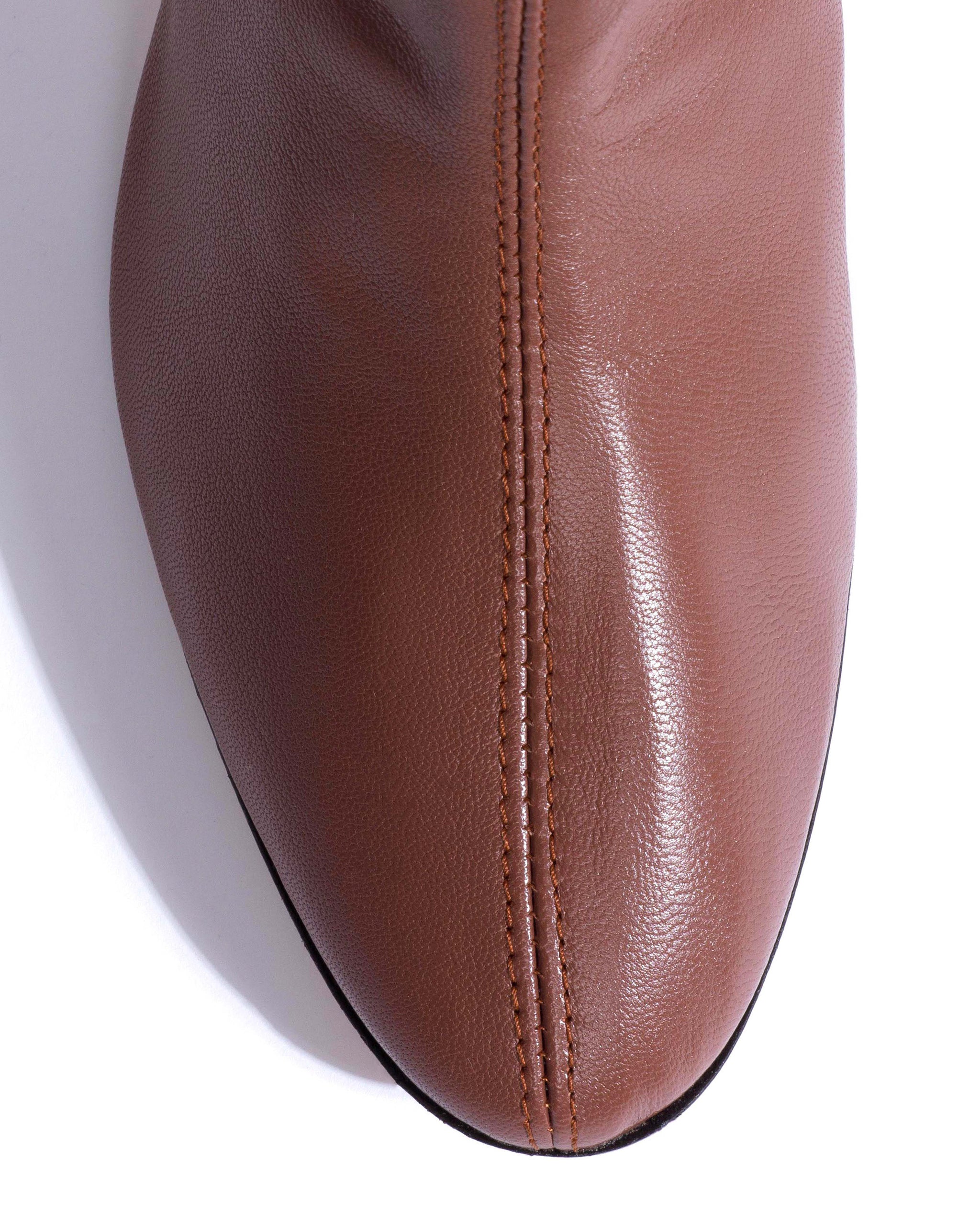 Hanny 55 stacked stretch Silky lamb Chocolate