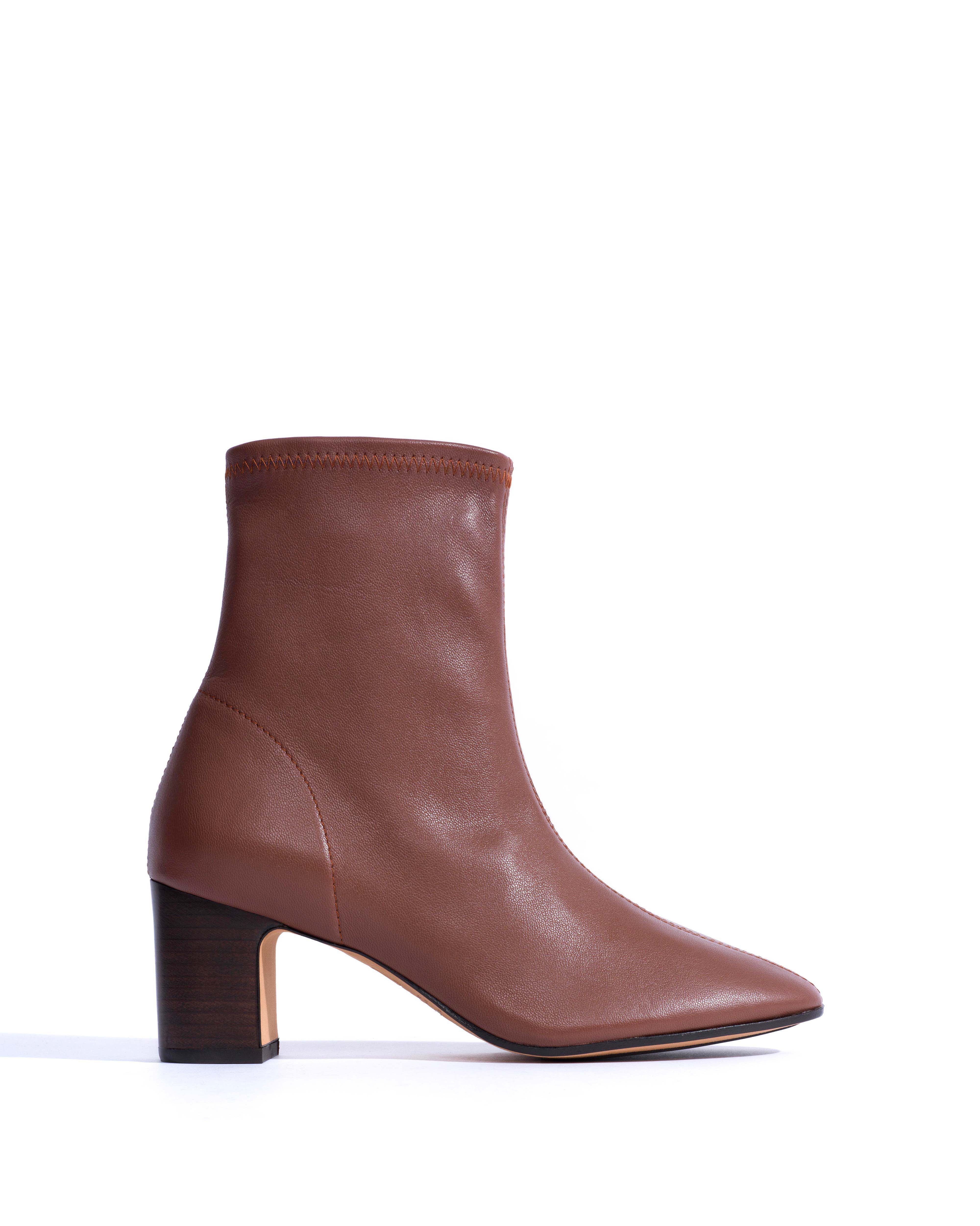 Hanny 55 stacked stretch Silky lamb Chocolate