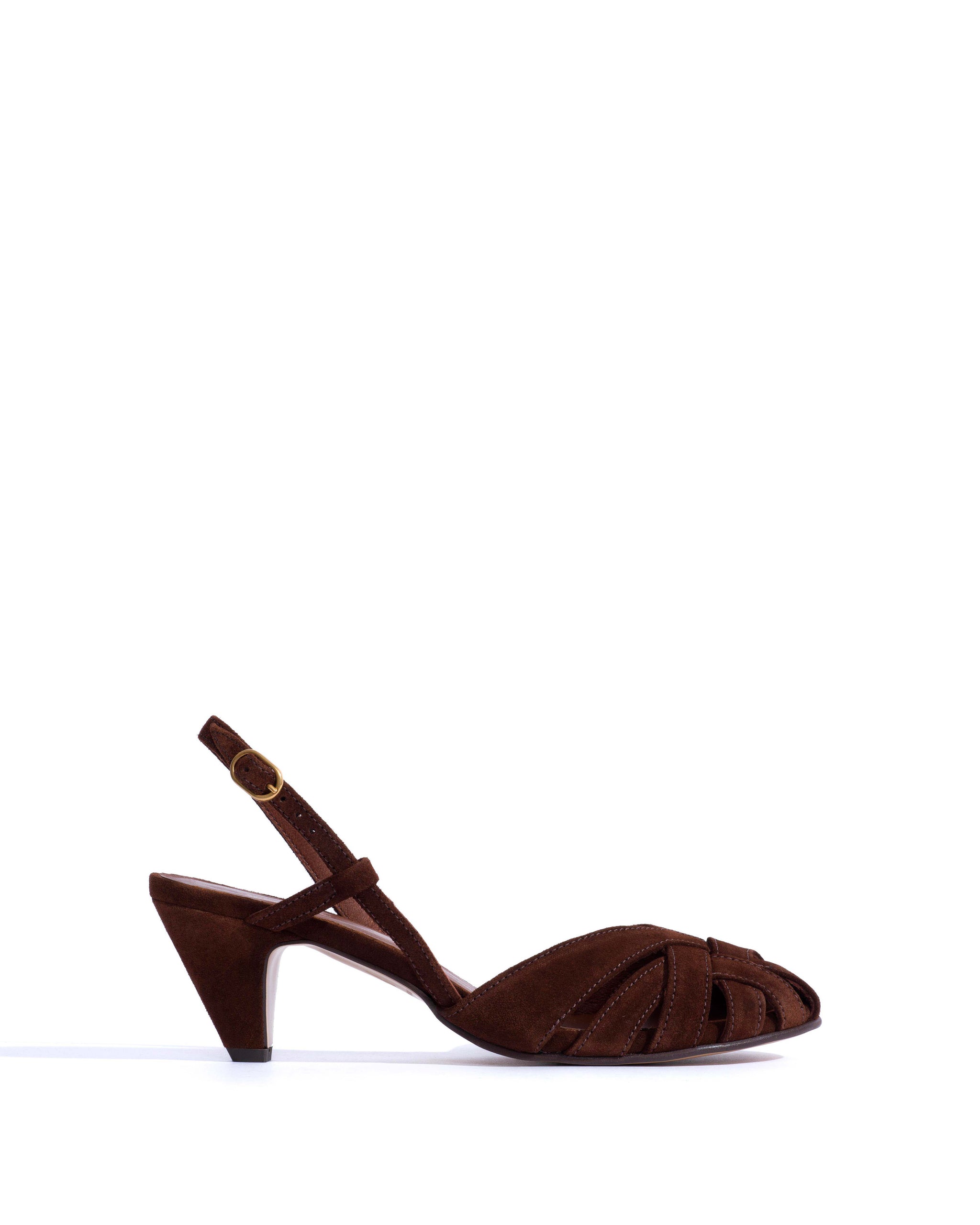 Banie 50 stiletto Calf suede Chocolate - Anonymous Copenhagen Heels