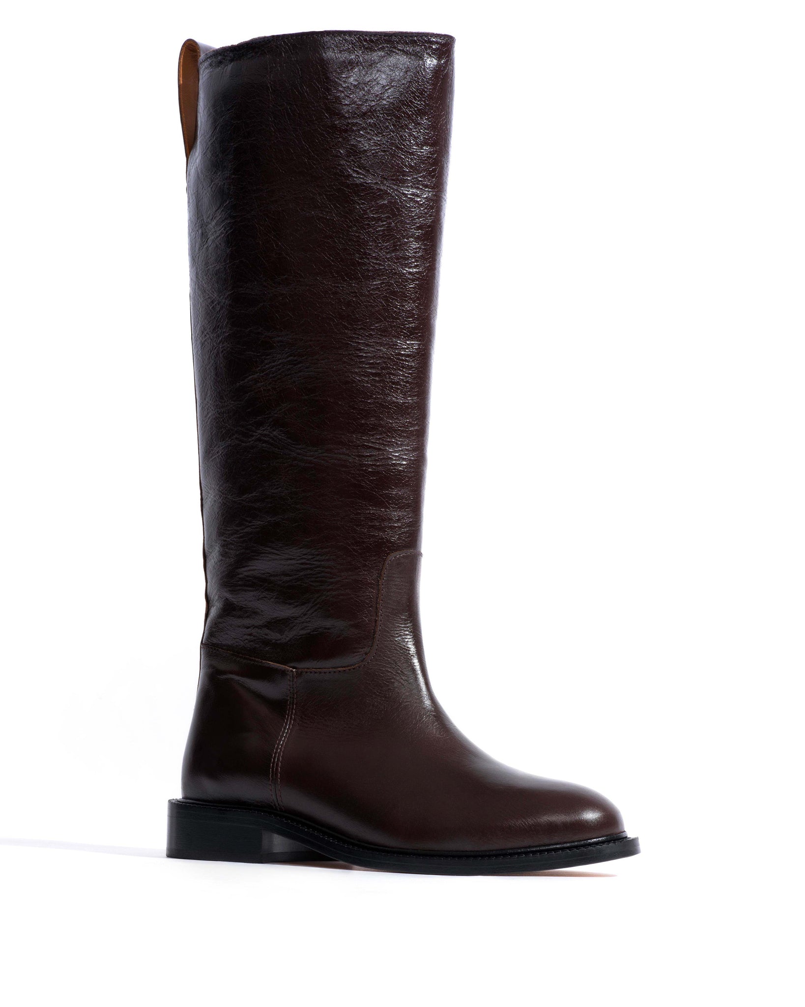 Semih Crinkled soft calf Espresso brown