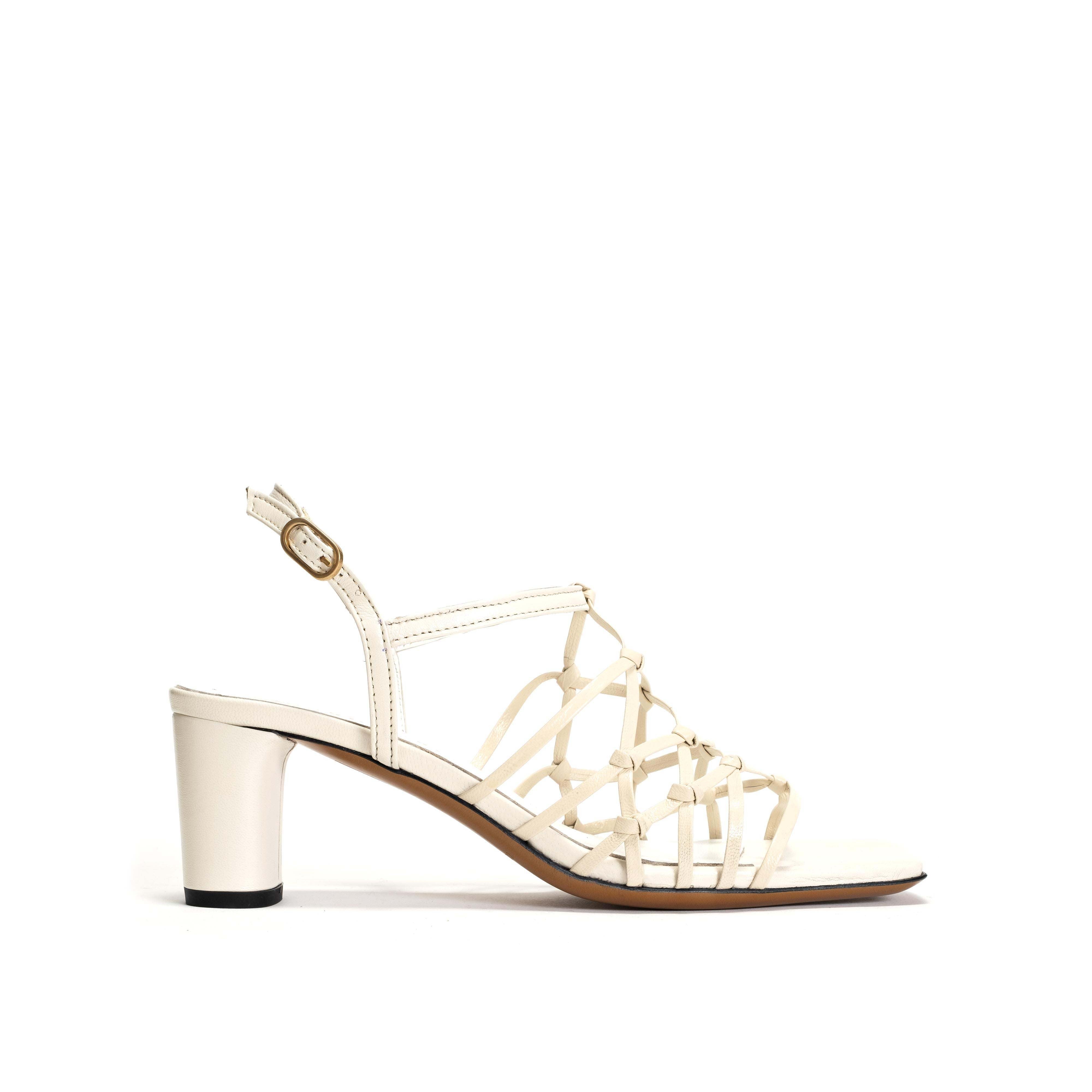Coco 60 Hand-braided leather Milk White