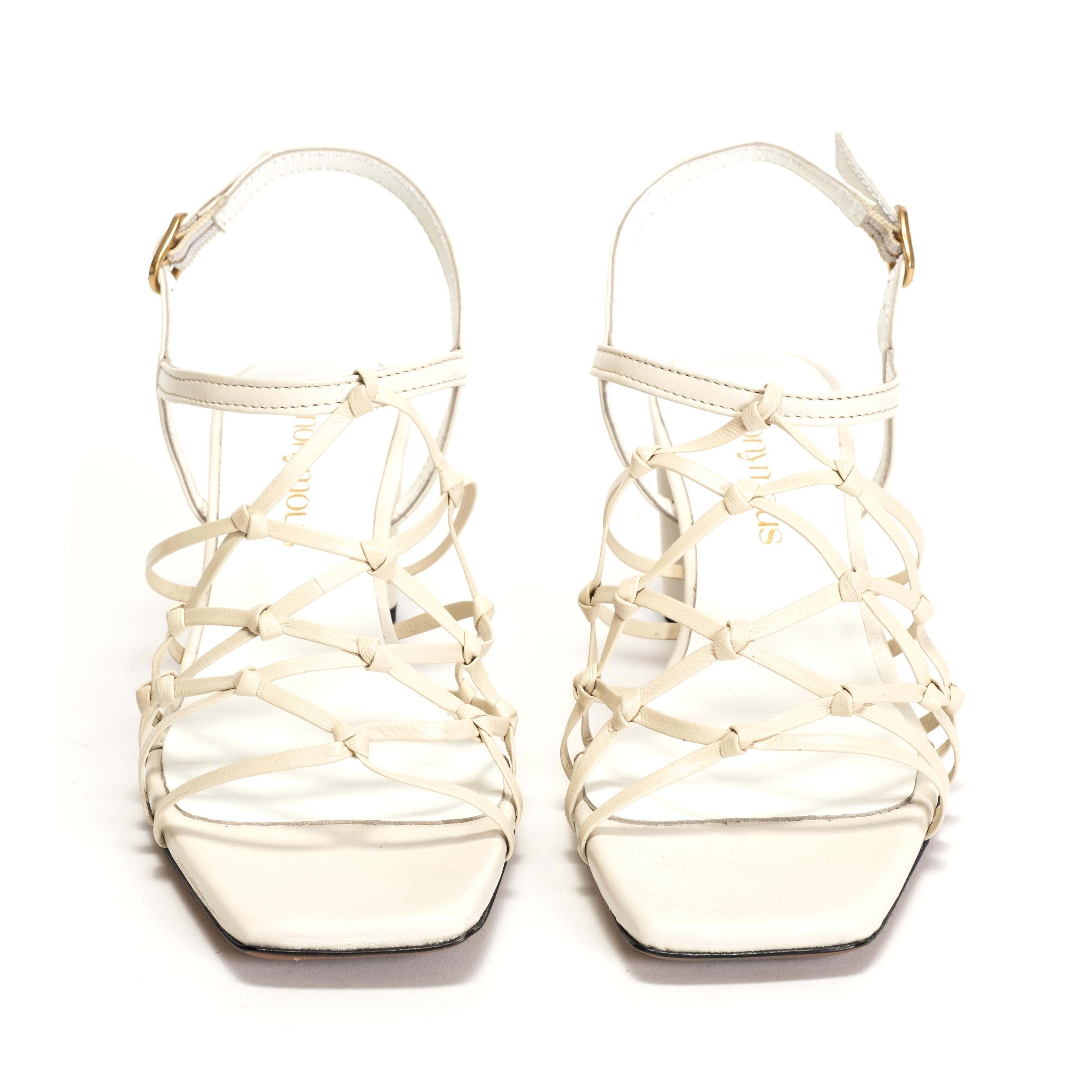 Coco 60 Hand-braided leather Milk White