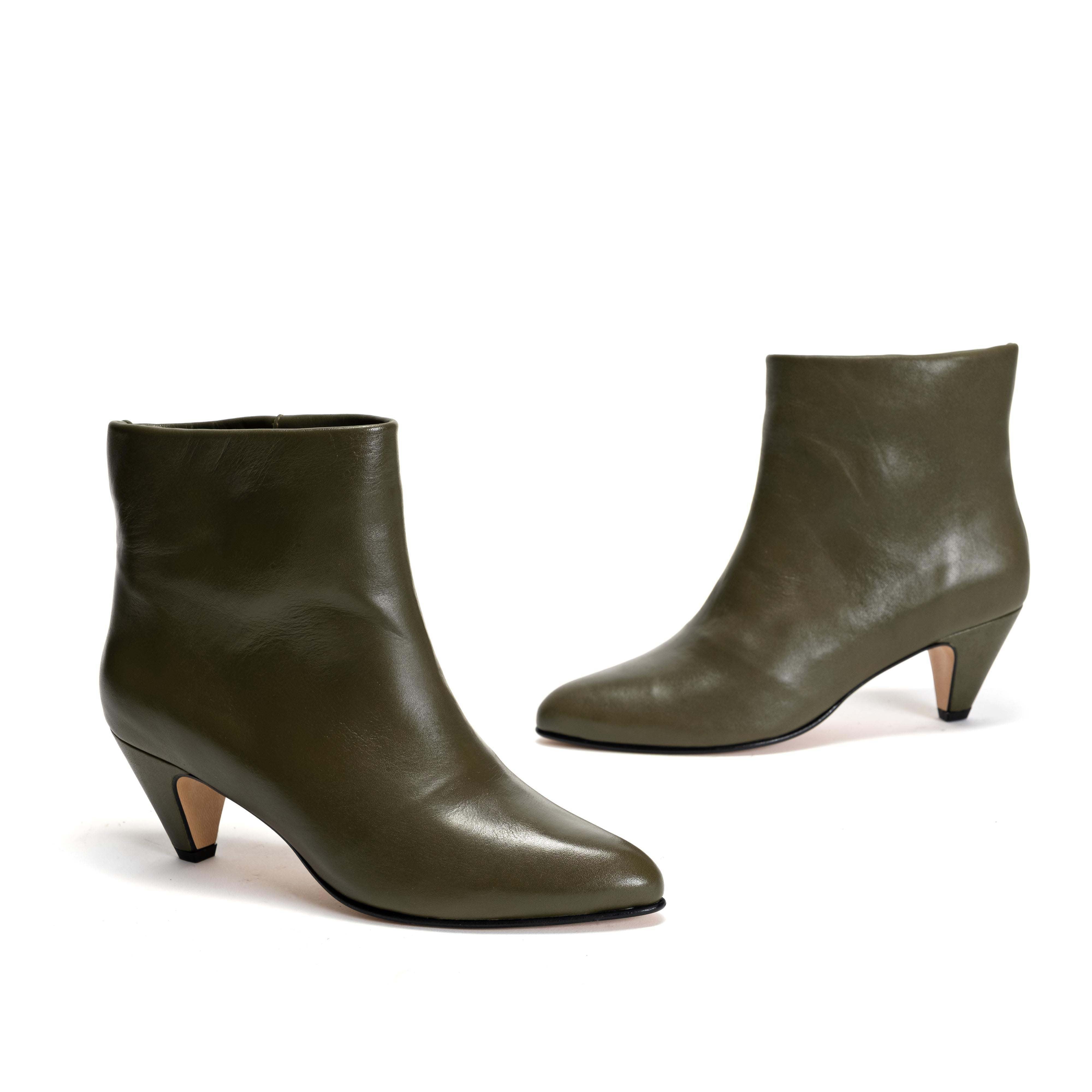Hilly 50 stiletto Soft calf Olive green