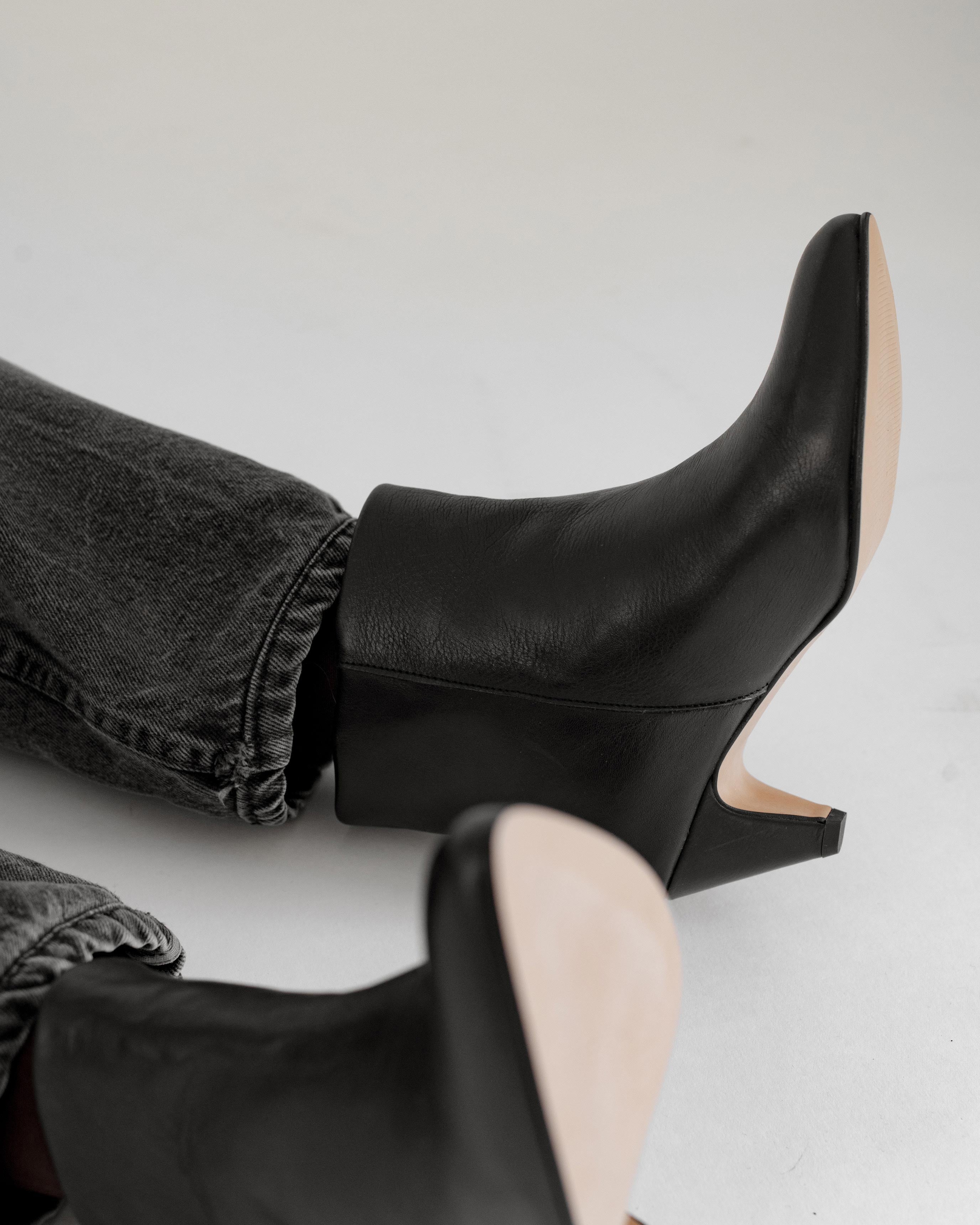 Hilly 50 Stiletto Soft calf Black