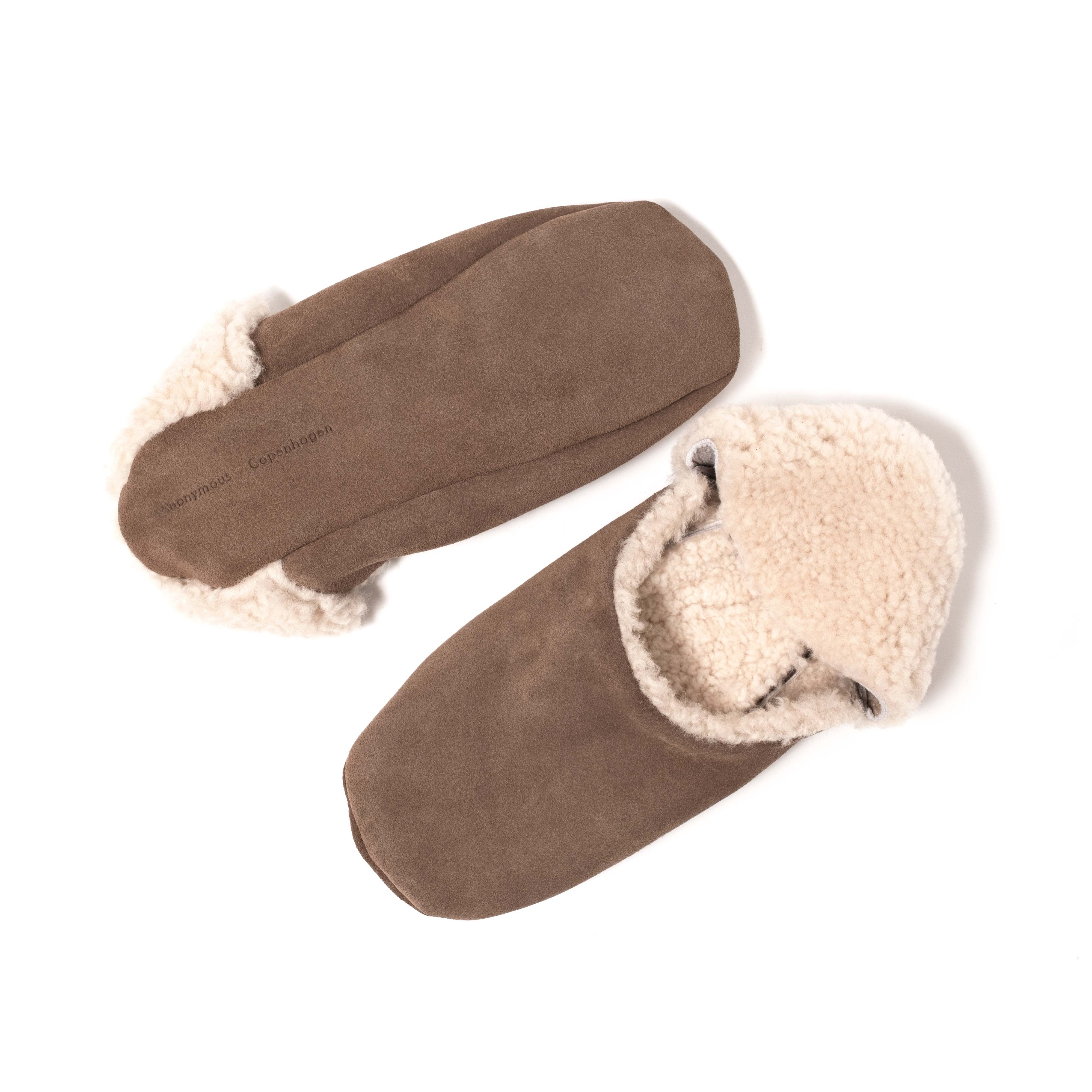 Lambiees shearling Calf Suede Dark Taupe