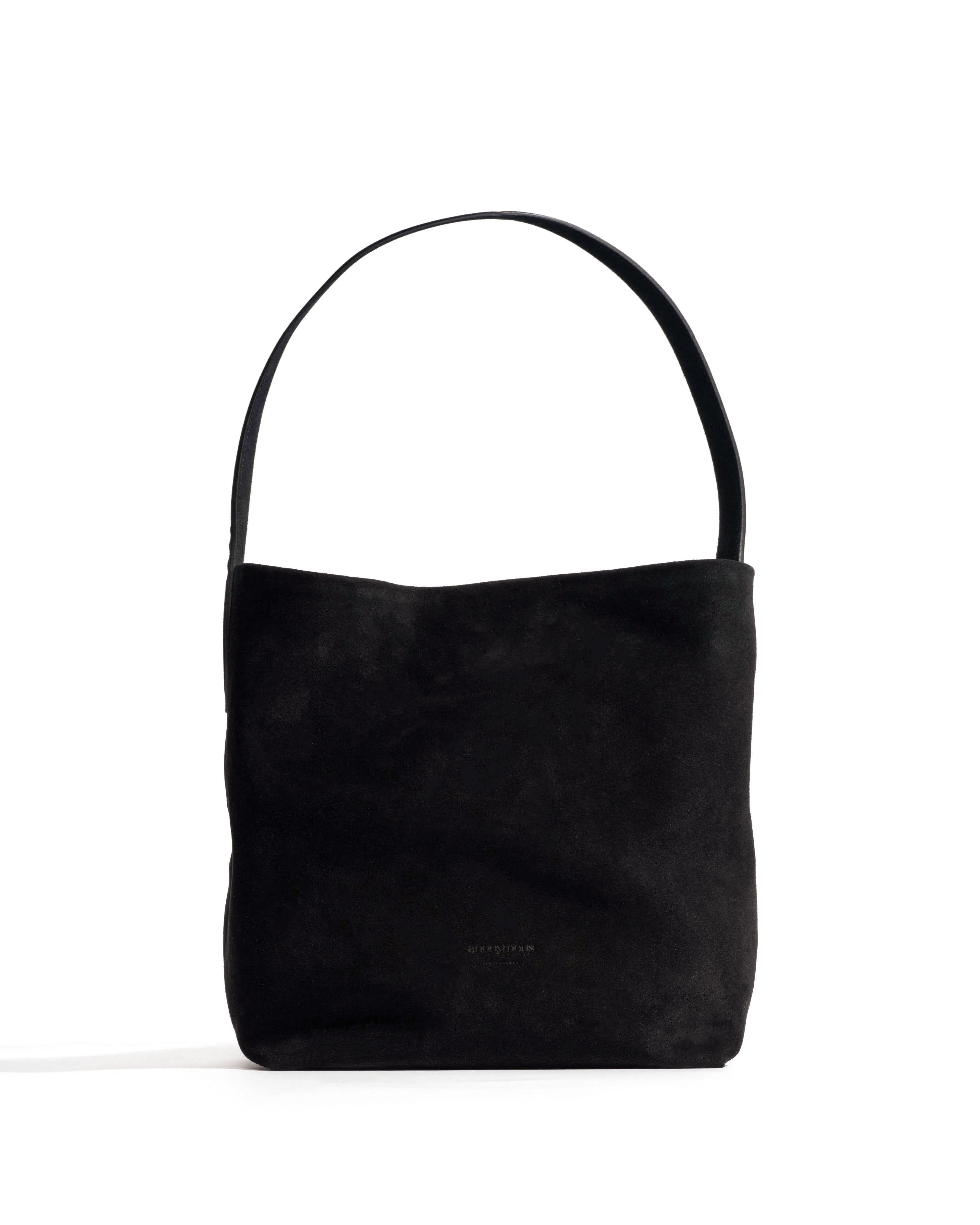 Versa slouchy petite bag Calf suede Black