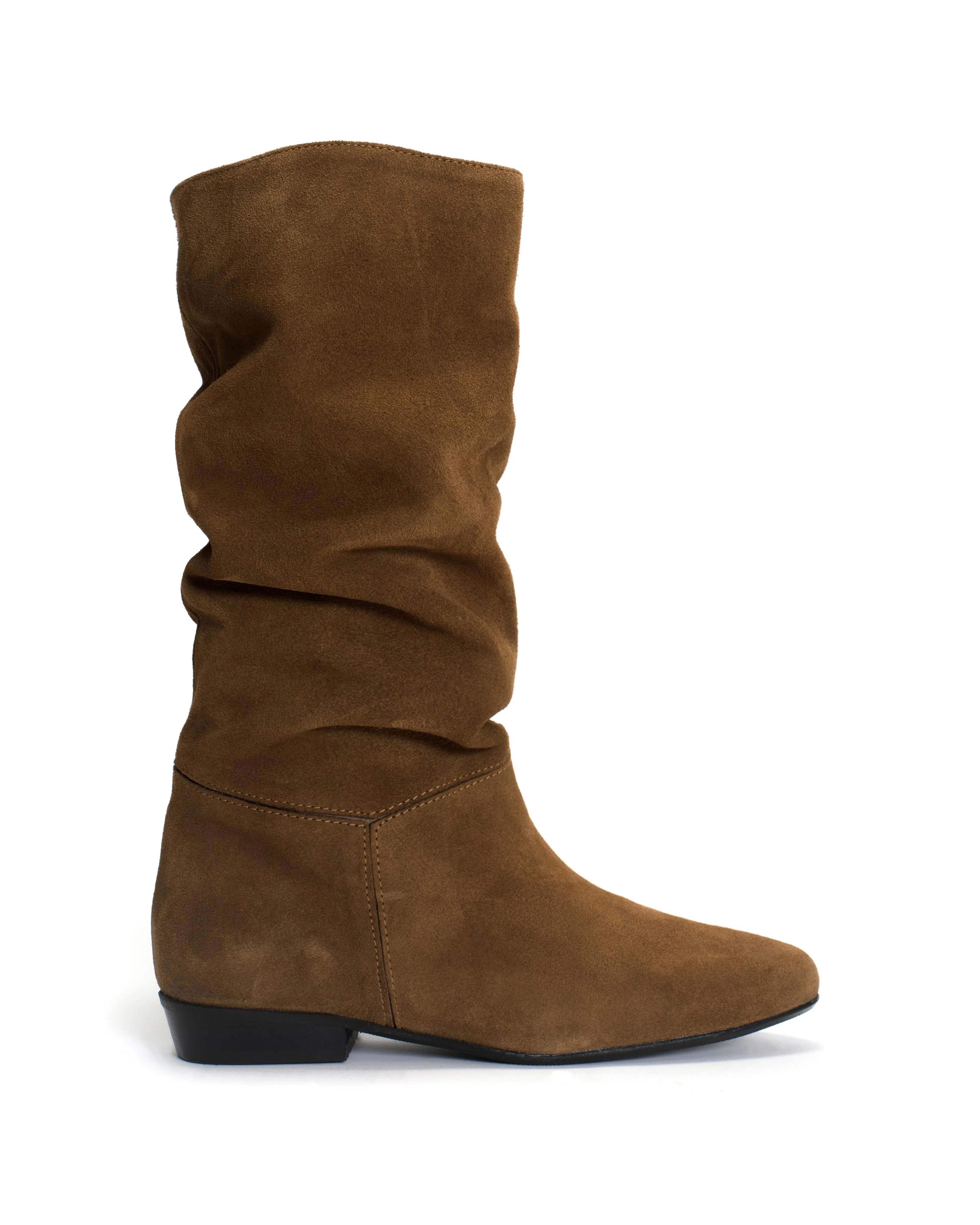 Jasmina 20 Calf suede & sleek leather Cinnamon & dark taupe