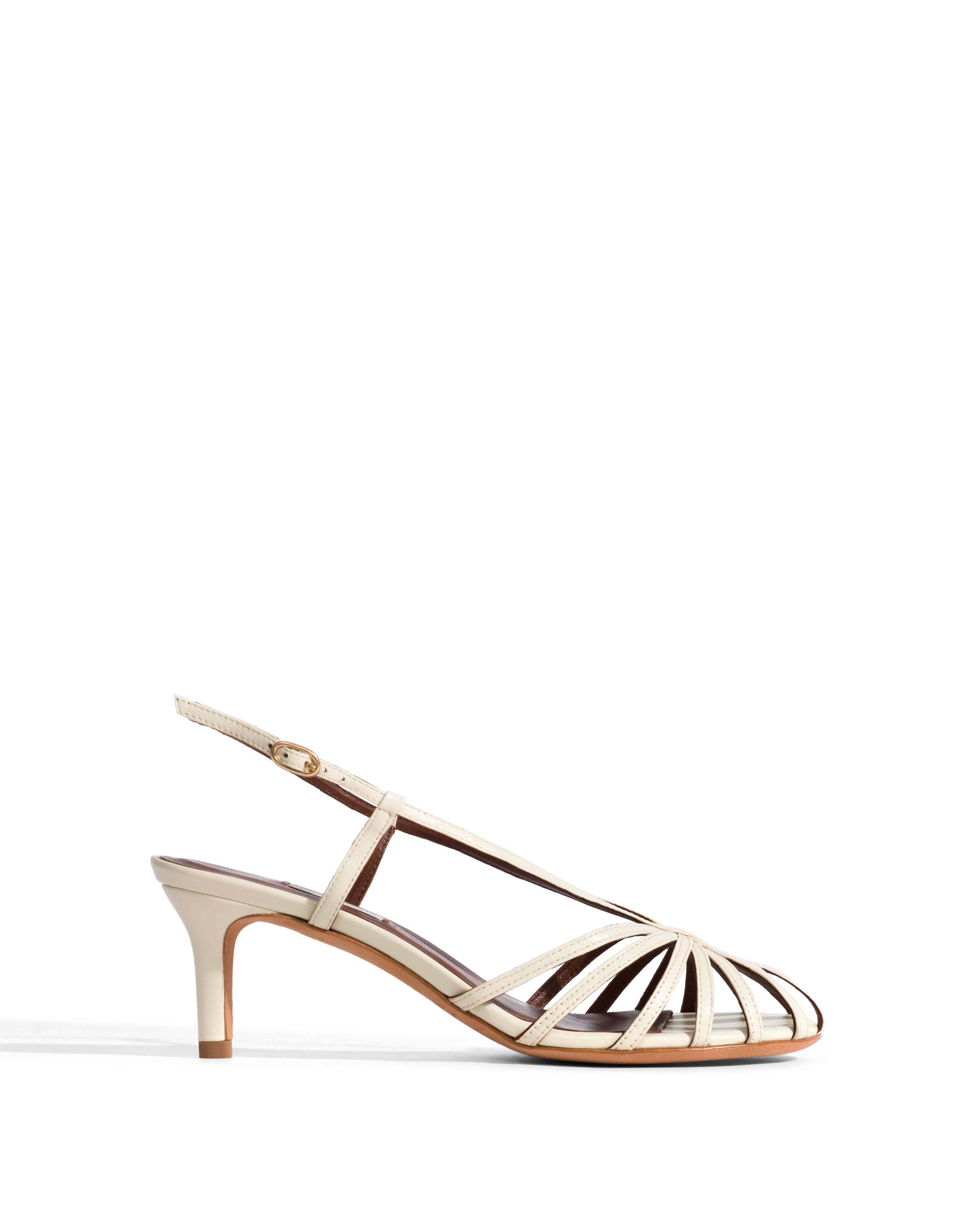 Candace 55 Shiny lamb White sand - Anonymous Copenhagen Heels
