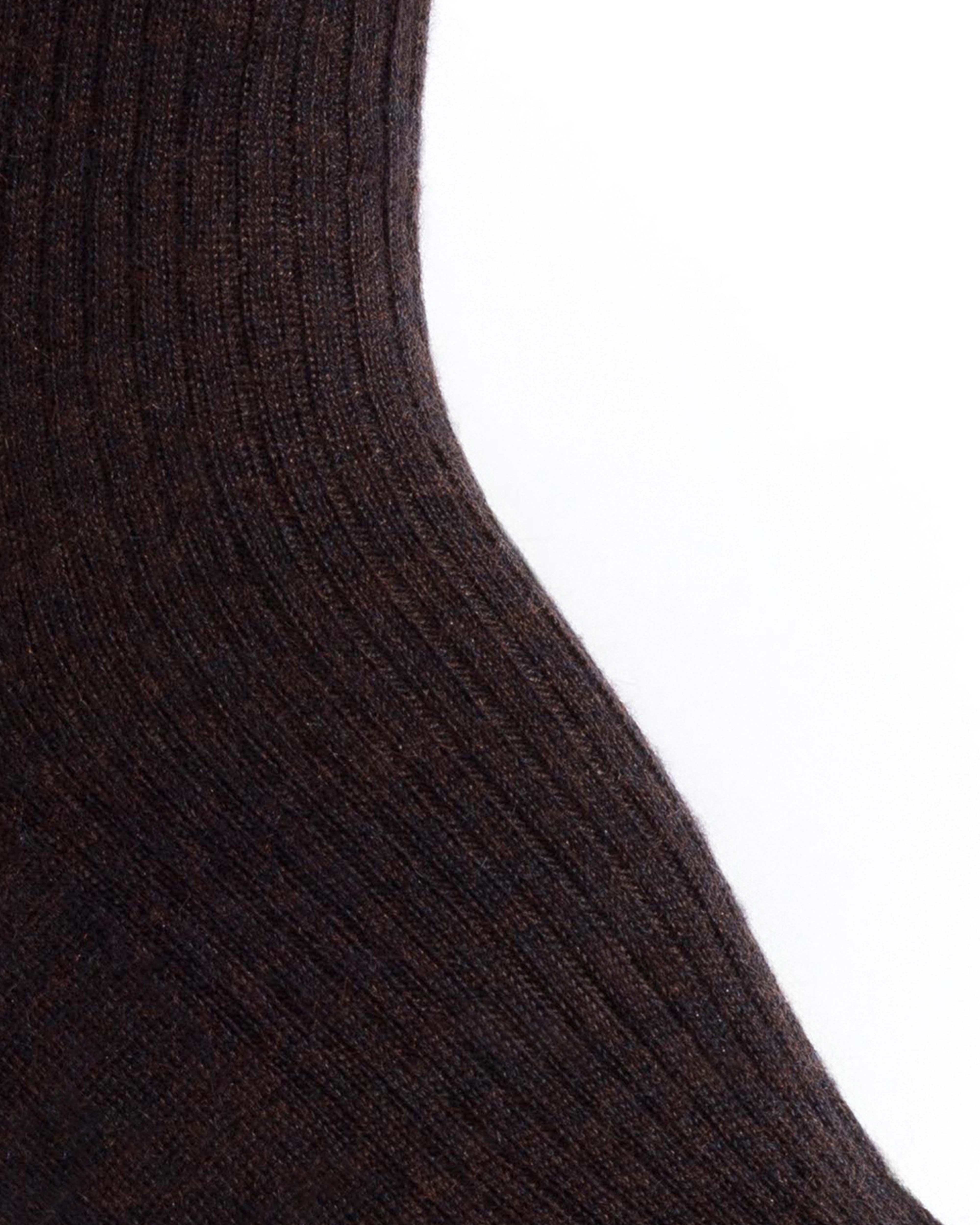 Ines silk cashmere socks 30% silk 70% cashmere Chocolate