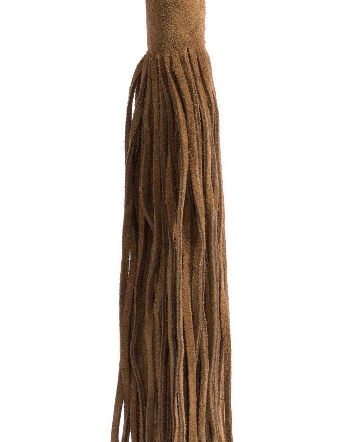 Langley fringe keyring Calf suede Cinnamon